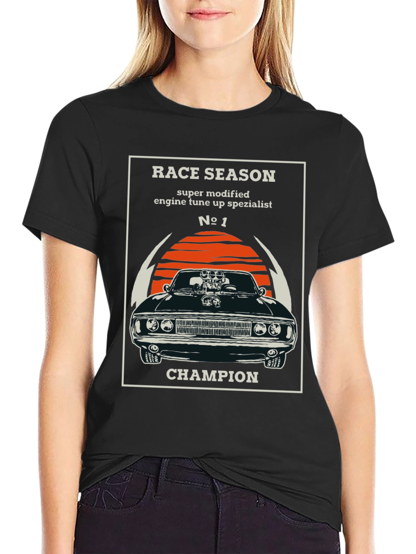 Race Season Champion Car Graphic T-Shirt