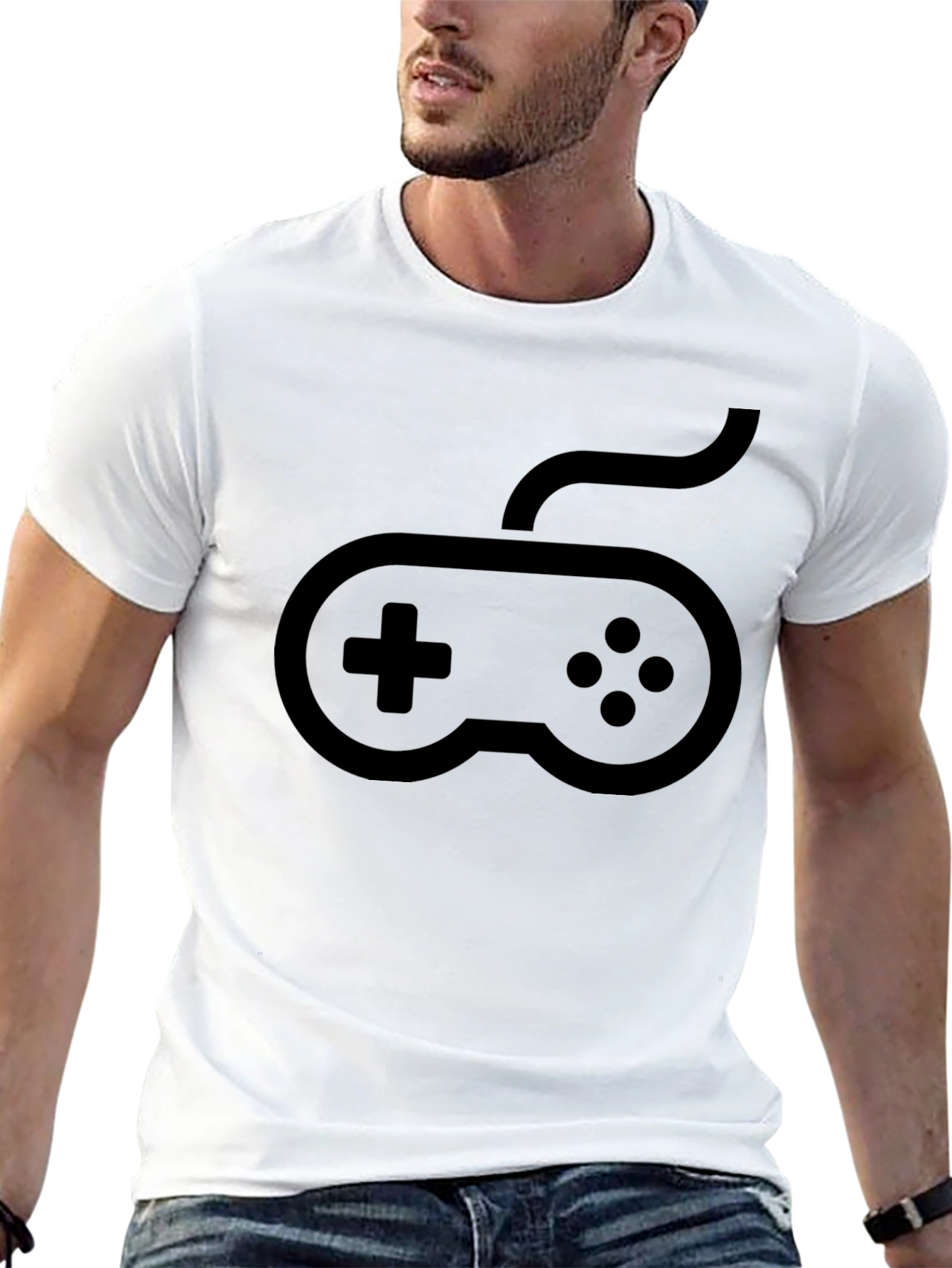 Gaming Controller Graphic T-Shirt - Black