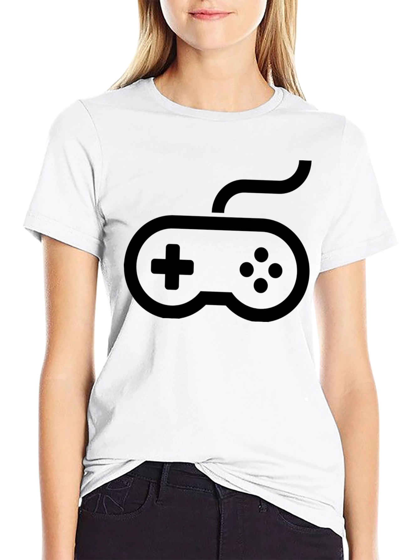 Gaming Controller Graphic T-Shirt - Black