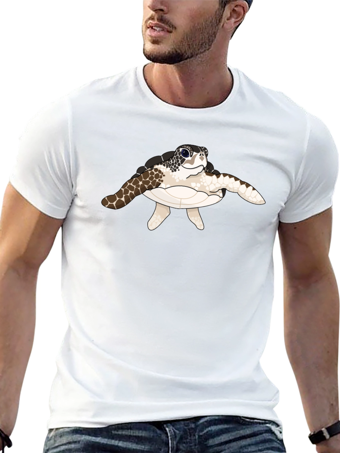 Turtle Graphic T-Shirt - Stylish Black Tee