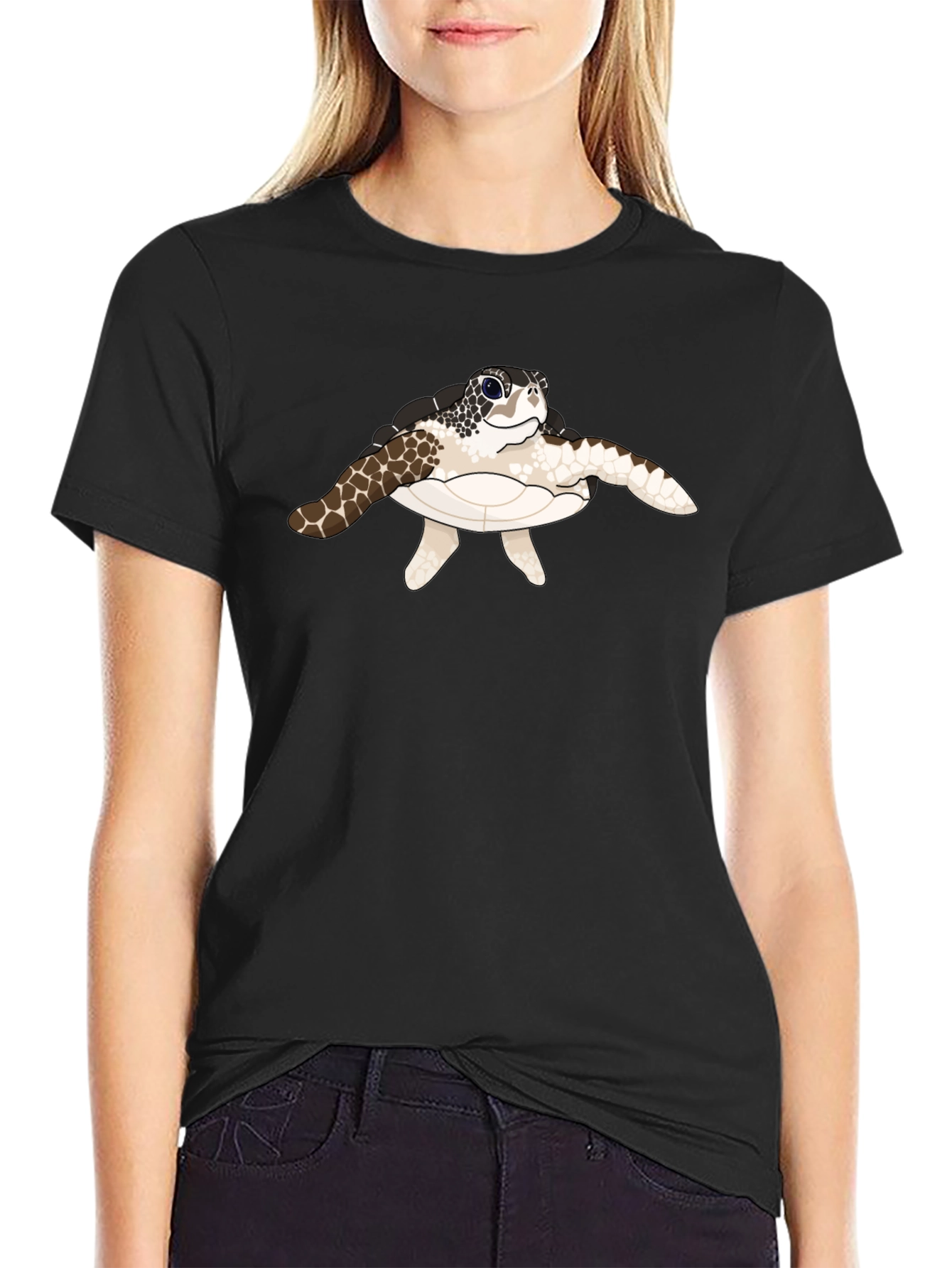 Turtle Graphic T-Shirt - Stylish Black Tee
