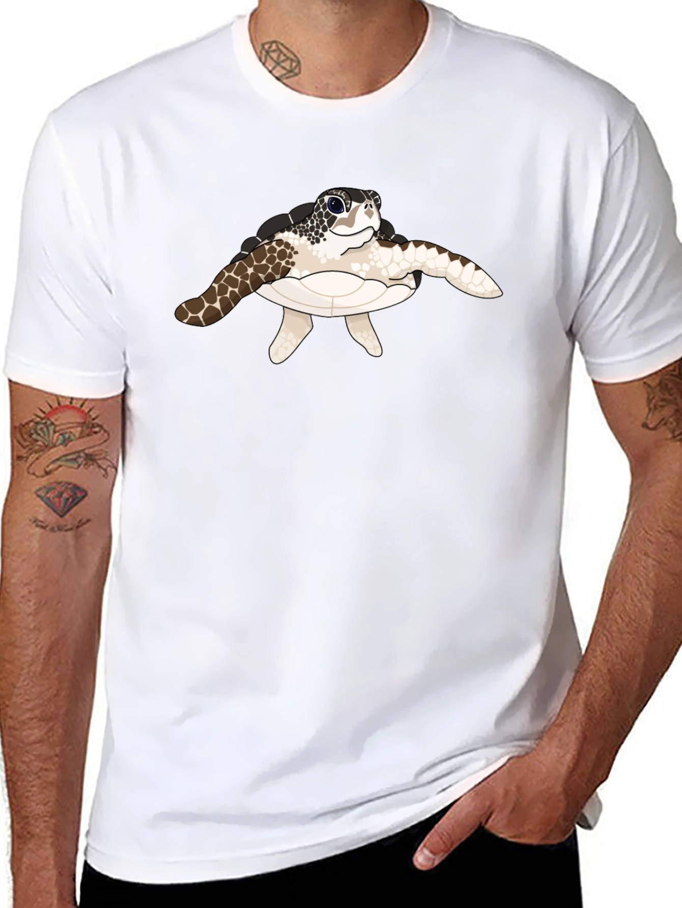 Turtle Graphic T-Shirt - Stylish Black Tee
