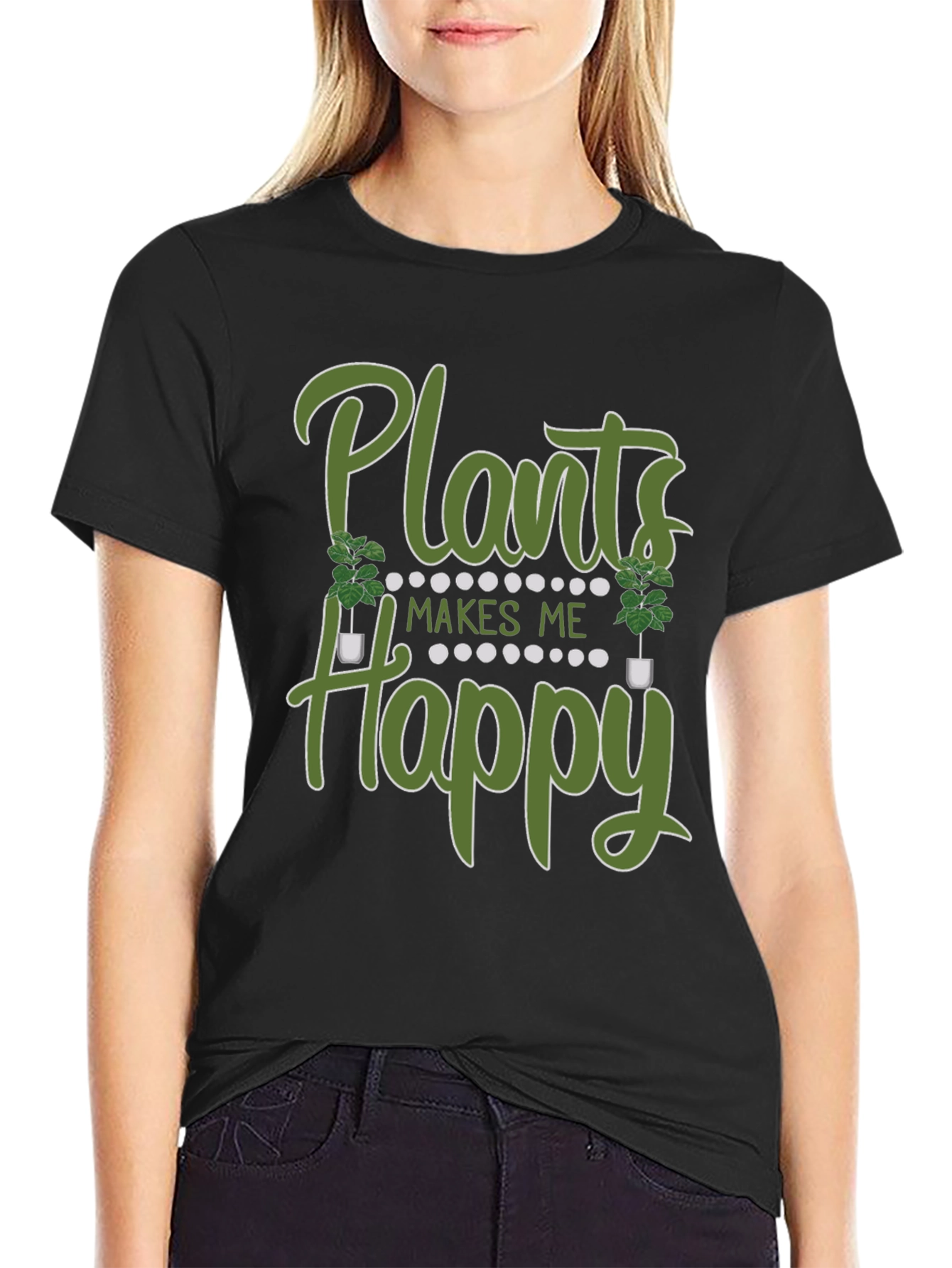 Plants Make Me Happy Graphic T-Shirt
