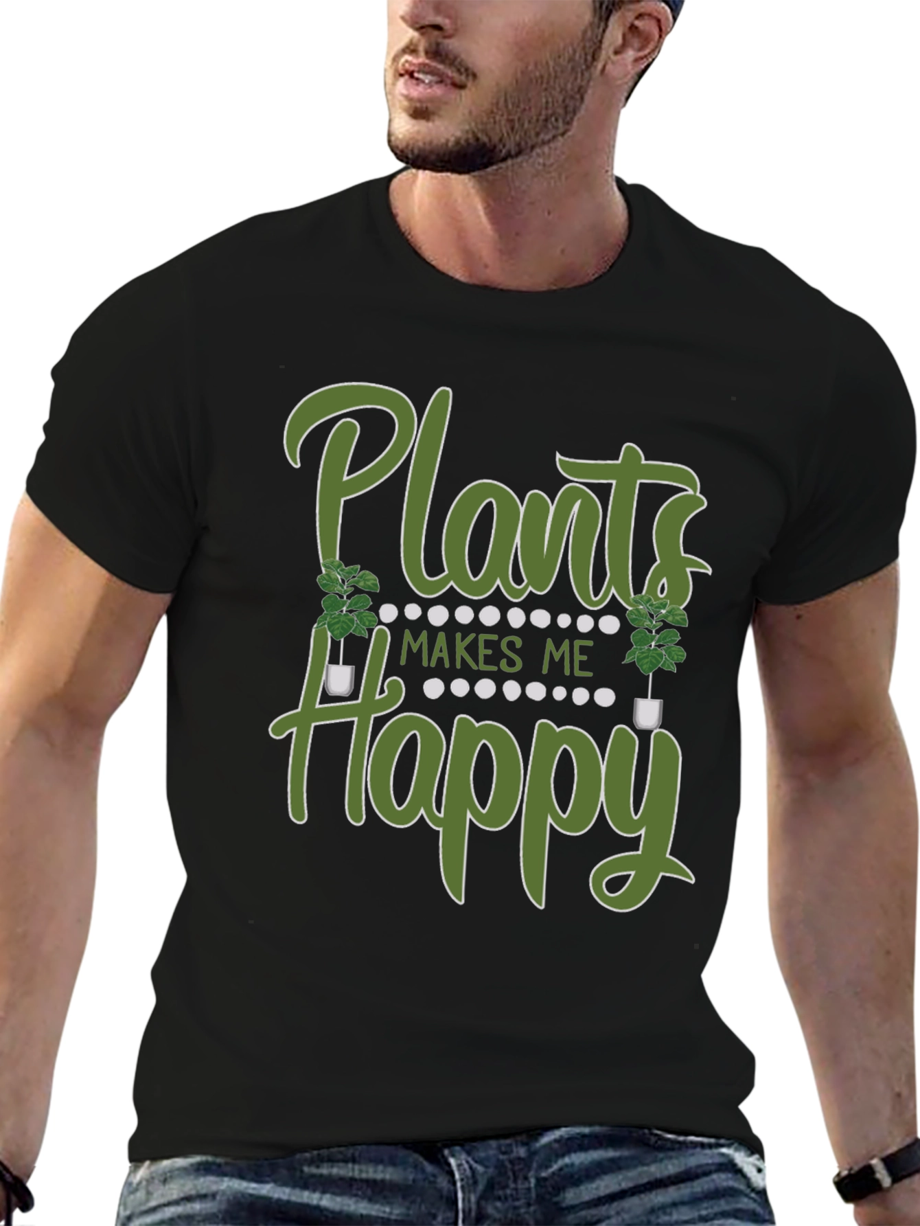 Plants Make Me Happy Graphic T-Shirt