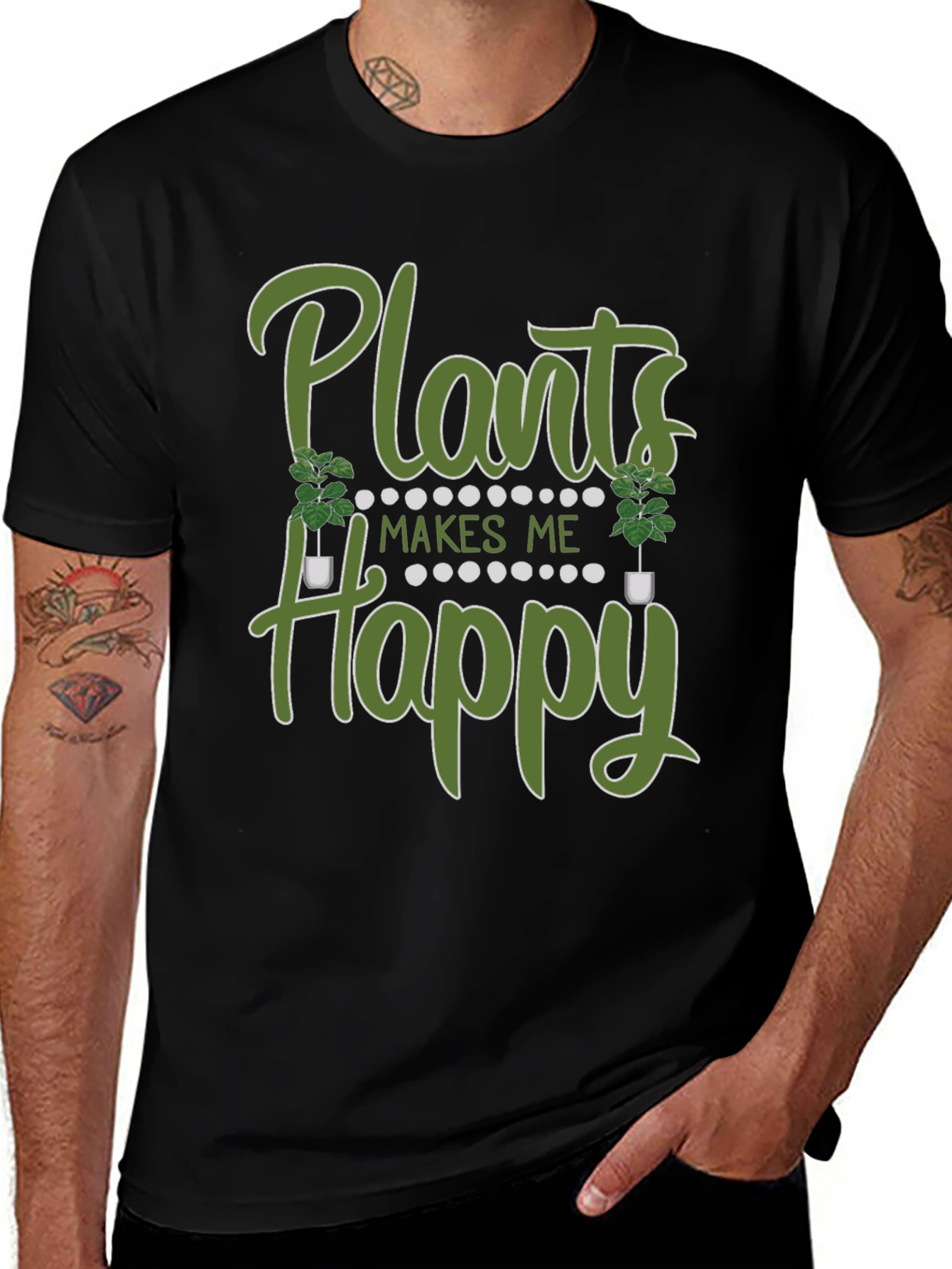 Plants Make Me Happy Graphic T-Shirt
