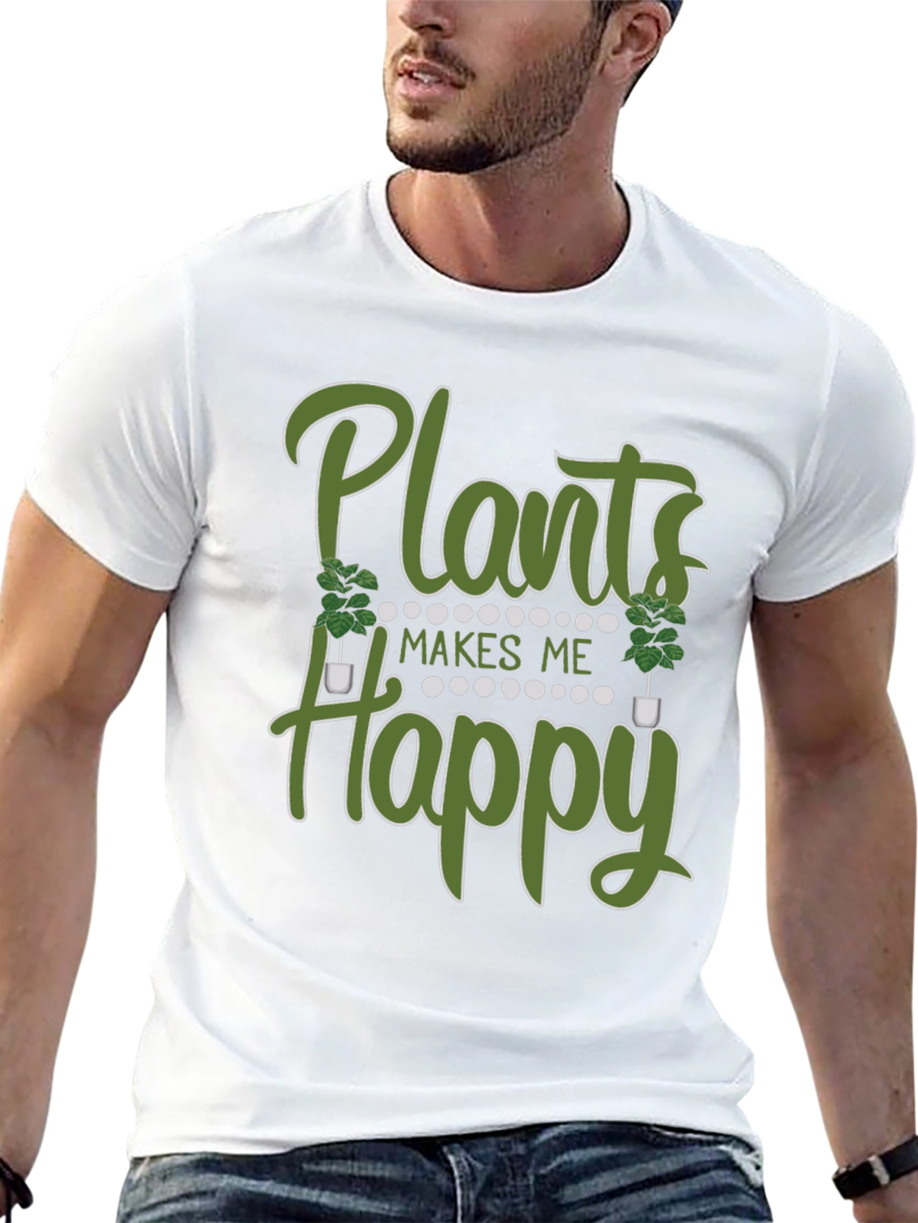 Plants Make Me Happy Graphic T-Shirt