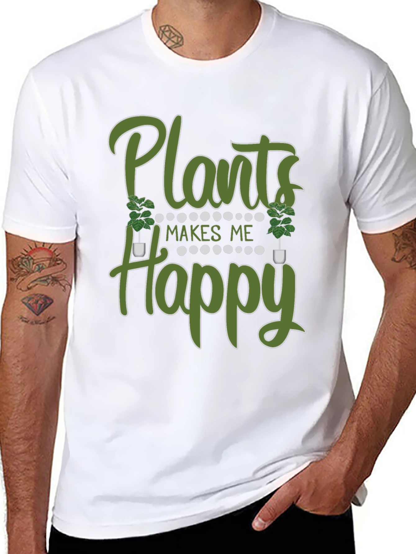 Plants Make Me Happy Graphic T-Shirt