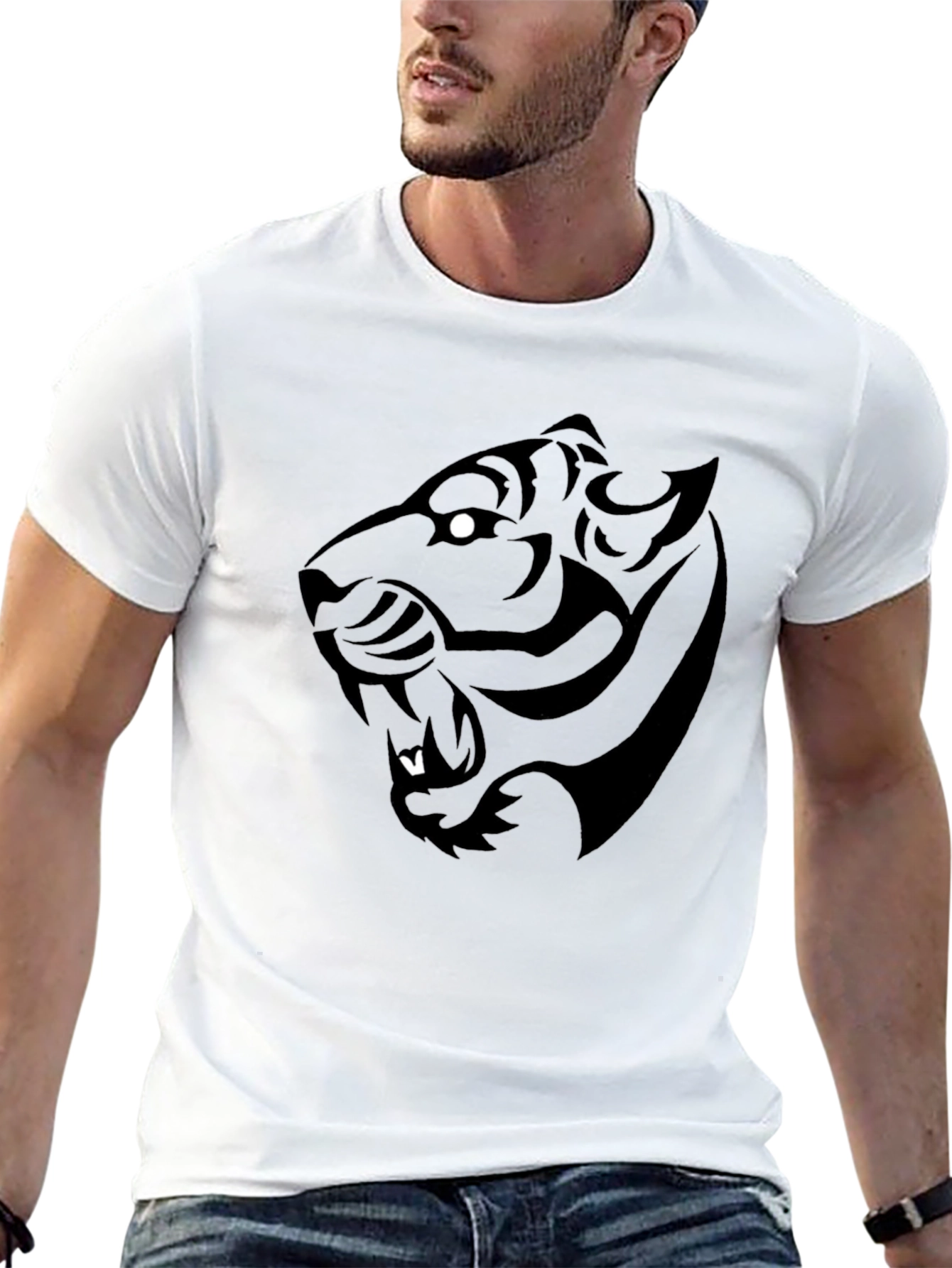 Black Tiger Graphic Tee - Bold Style