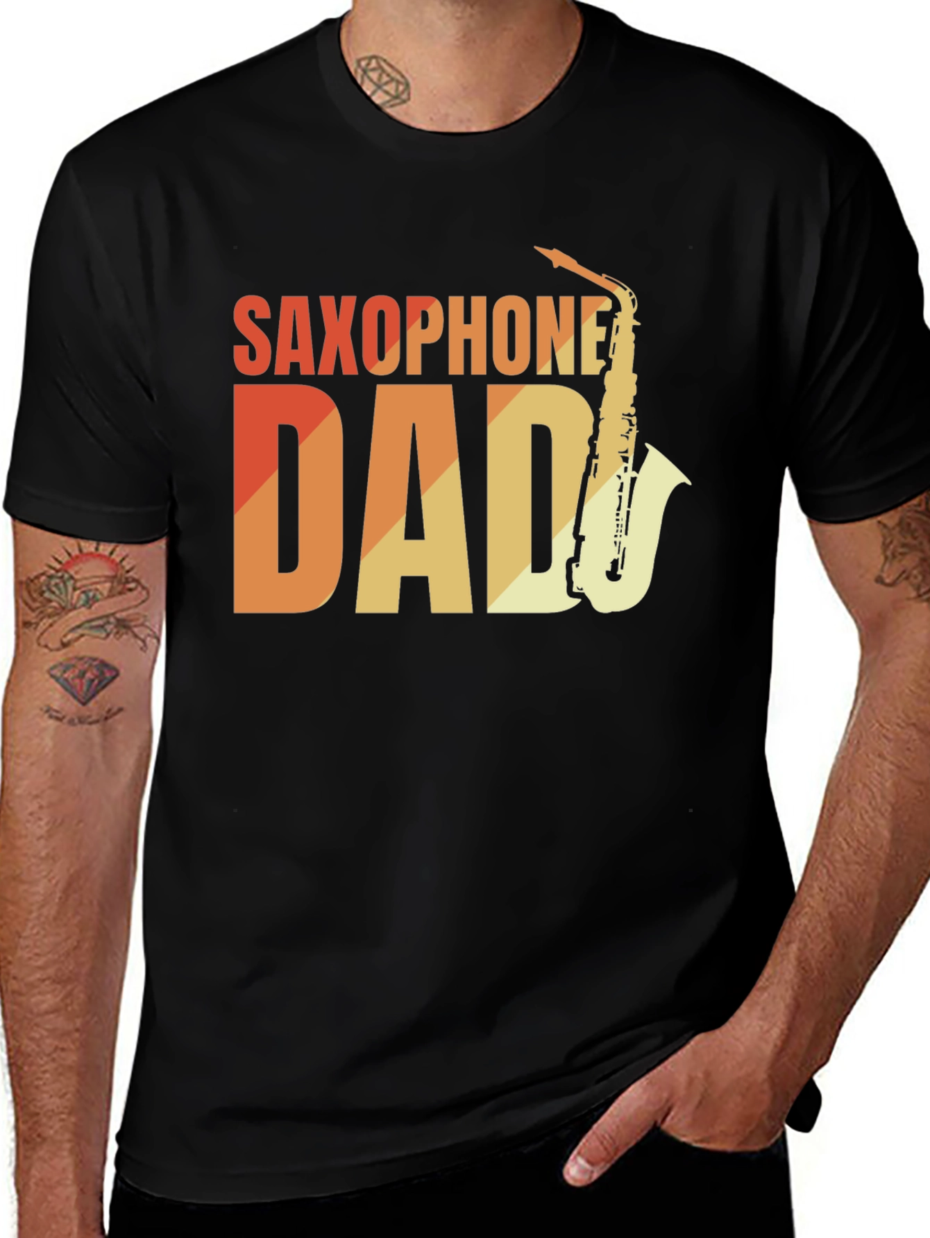 Saxophone Dad T-Shirt - Musician Fathers Day Gift