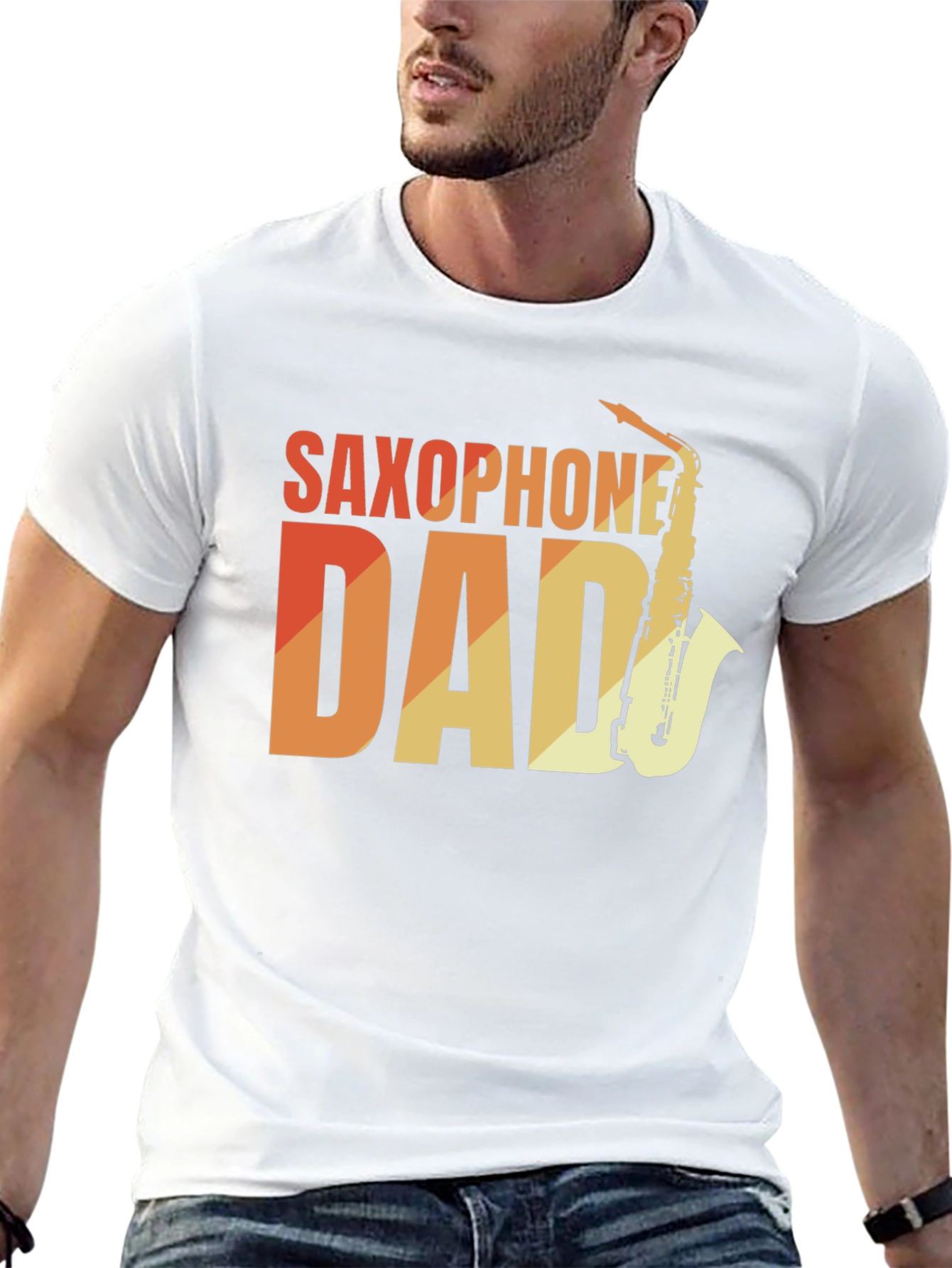 Saxophone Dad T-Shirt - Musician Fathers Day Gift
