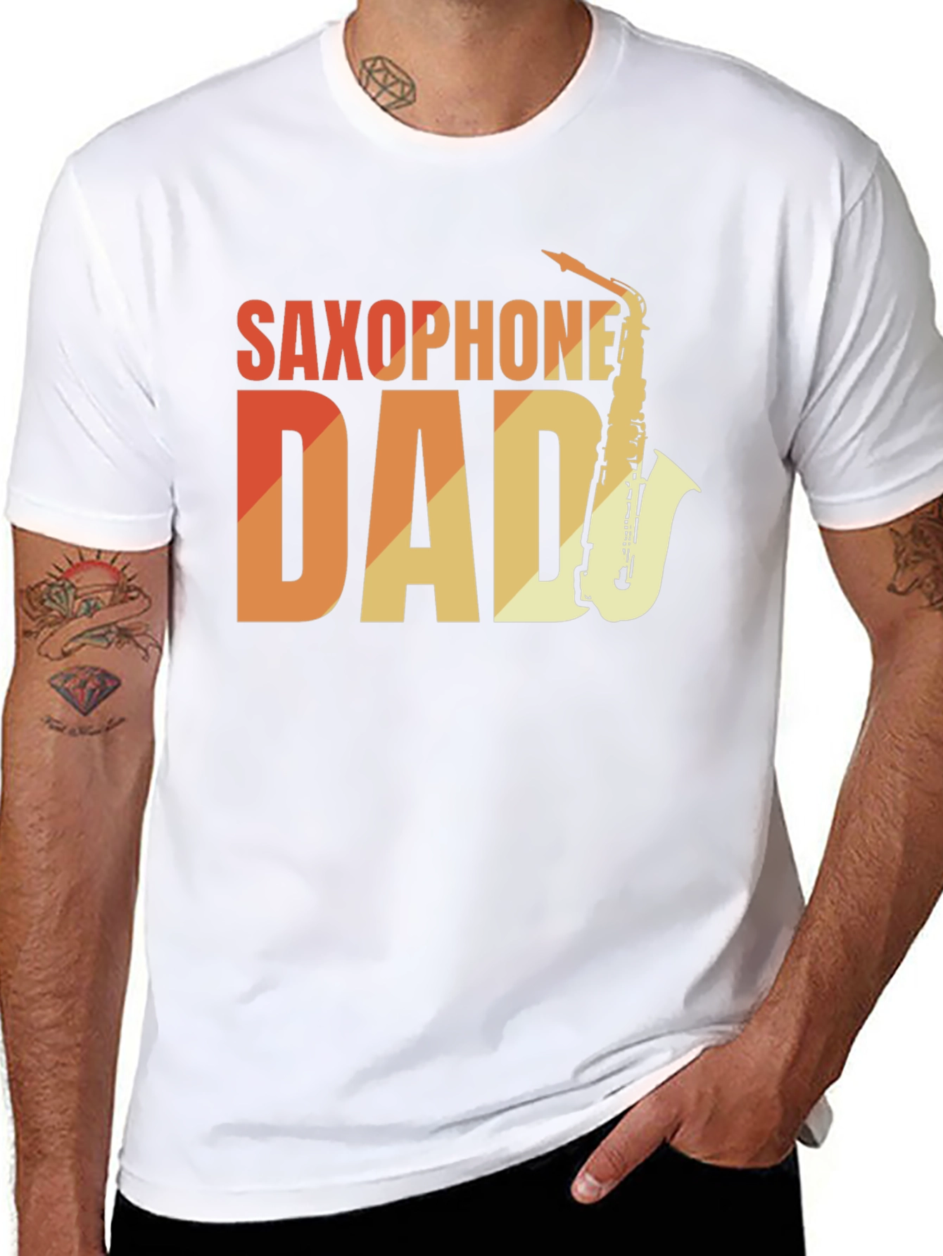 Saxophone Dad T-Shirt - Musician Fathers Day Gift