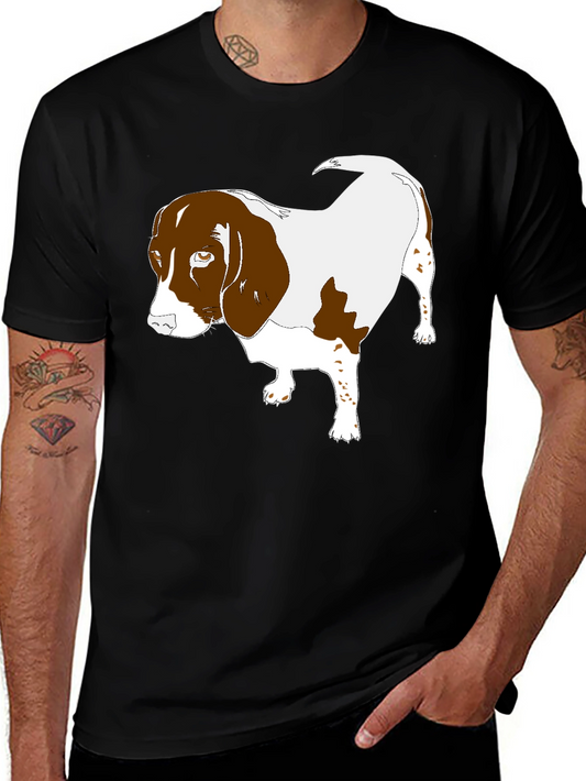 Beagle Dog Graphic Black T-Shirt
