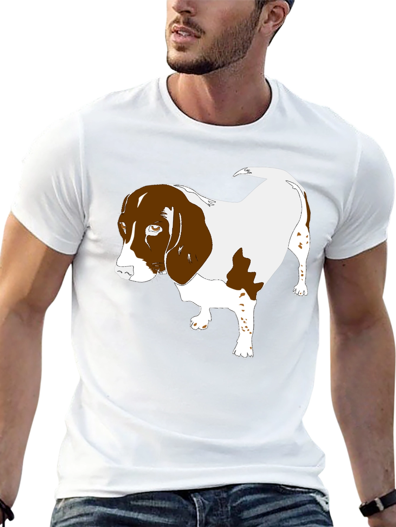 Beagle Dog Graphic Black T-Shirt