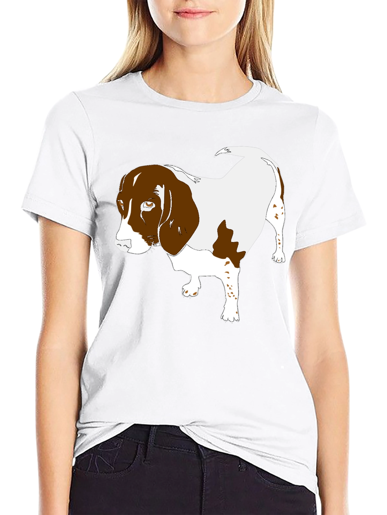 Beagle Dog Graphic Black T-Shirt