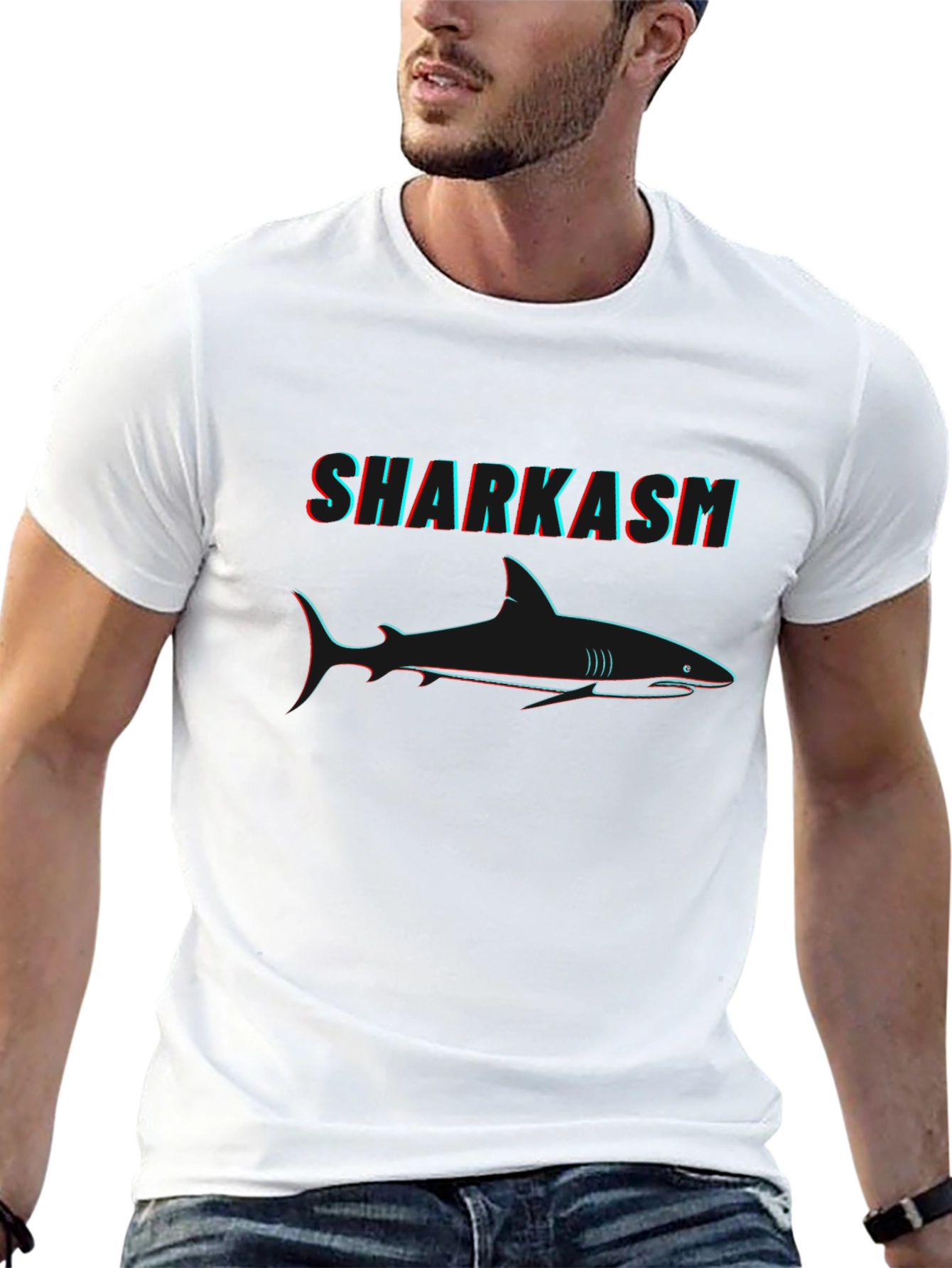 Sharkasm Graphic Tee - Black