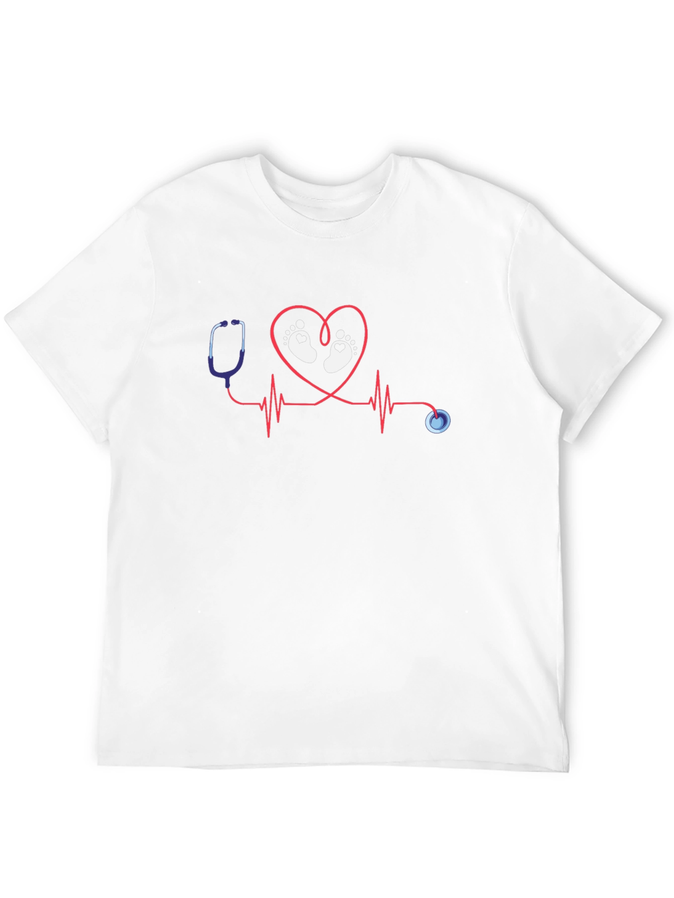 Nurse Heartbeat Baby Feet T-Shirt