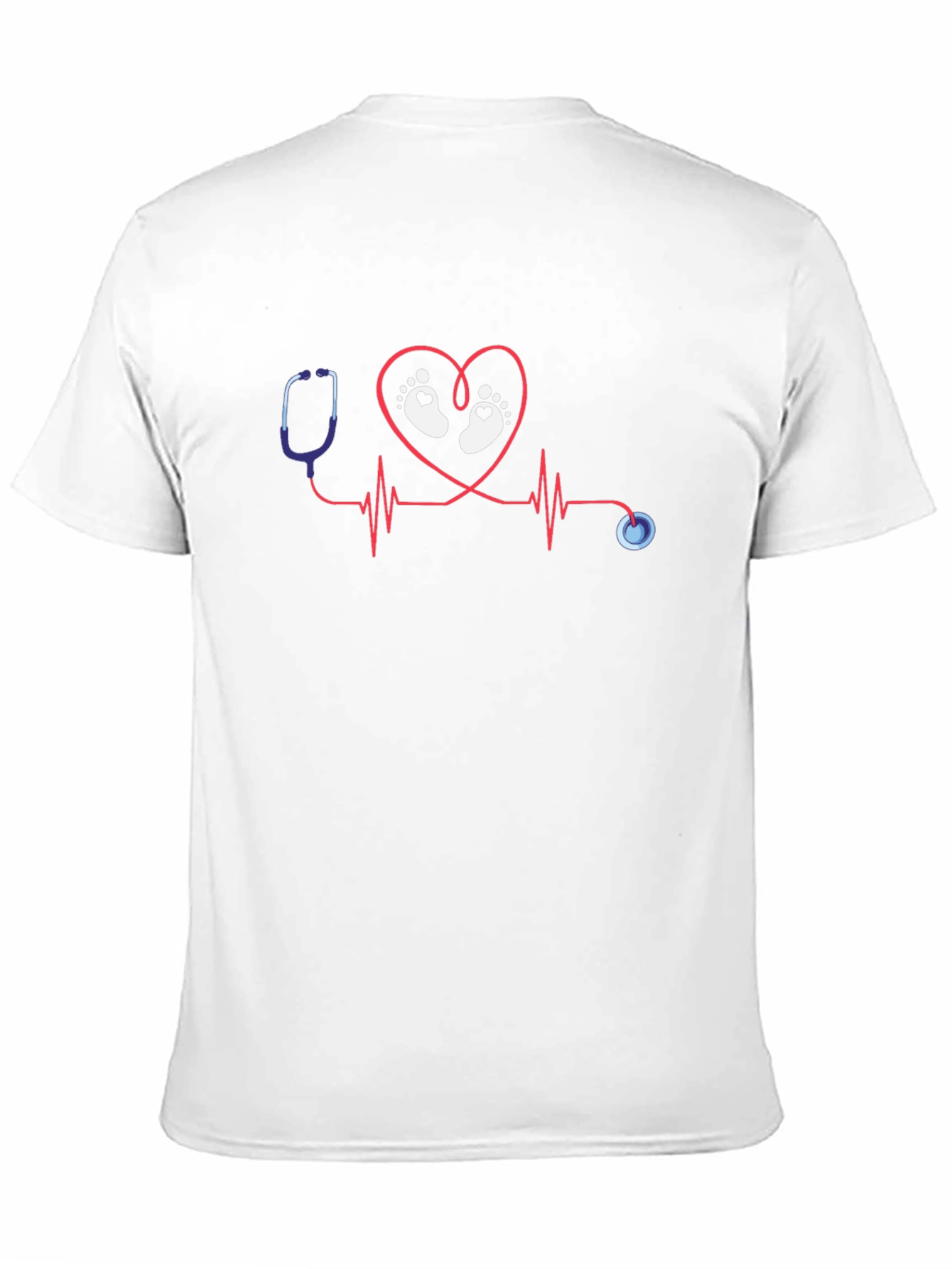 Nurse Heartbeat Baby Feet T-Shirt