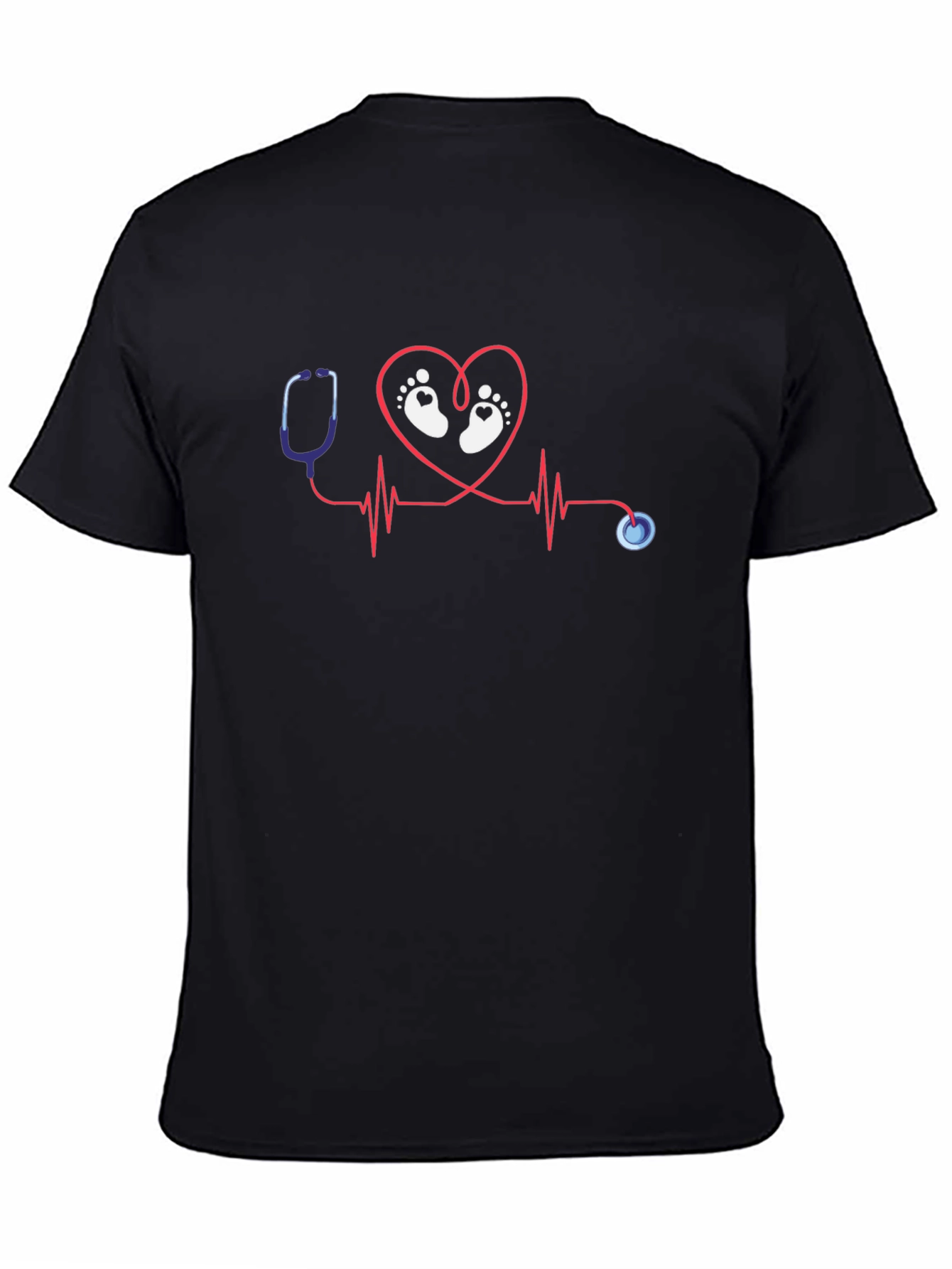 Nurse Heartbeat Baby Feet T-Shirt