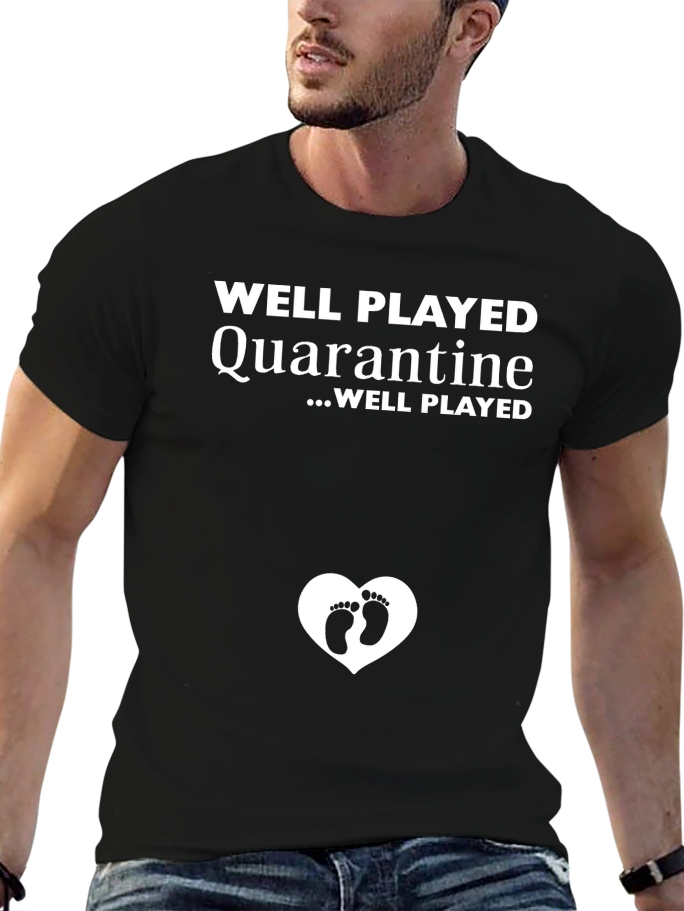 Well Played Quarantine Pregnancy Announcement T-Shirt