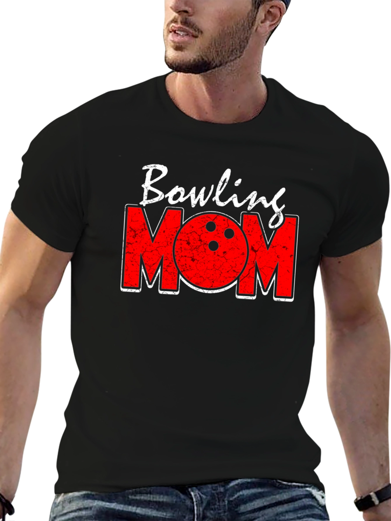 Bowling Mom Graphic T-Shirt - Black Tee