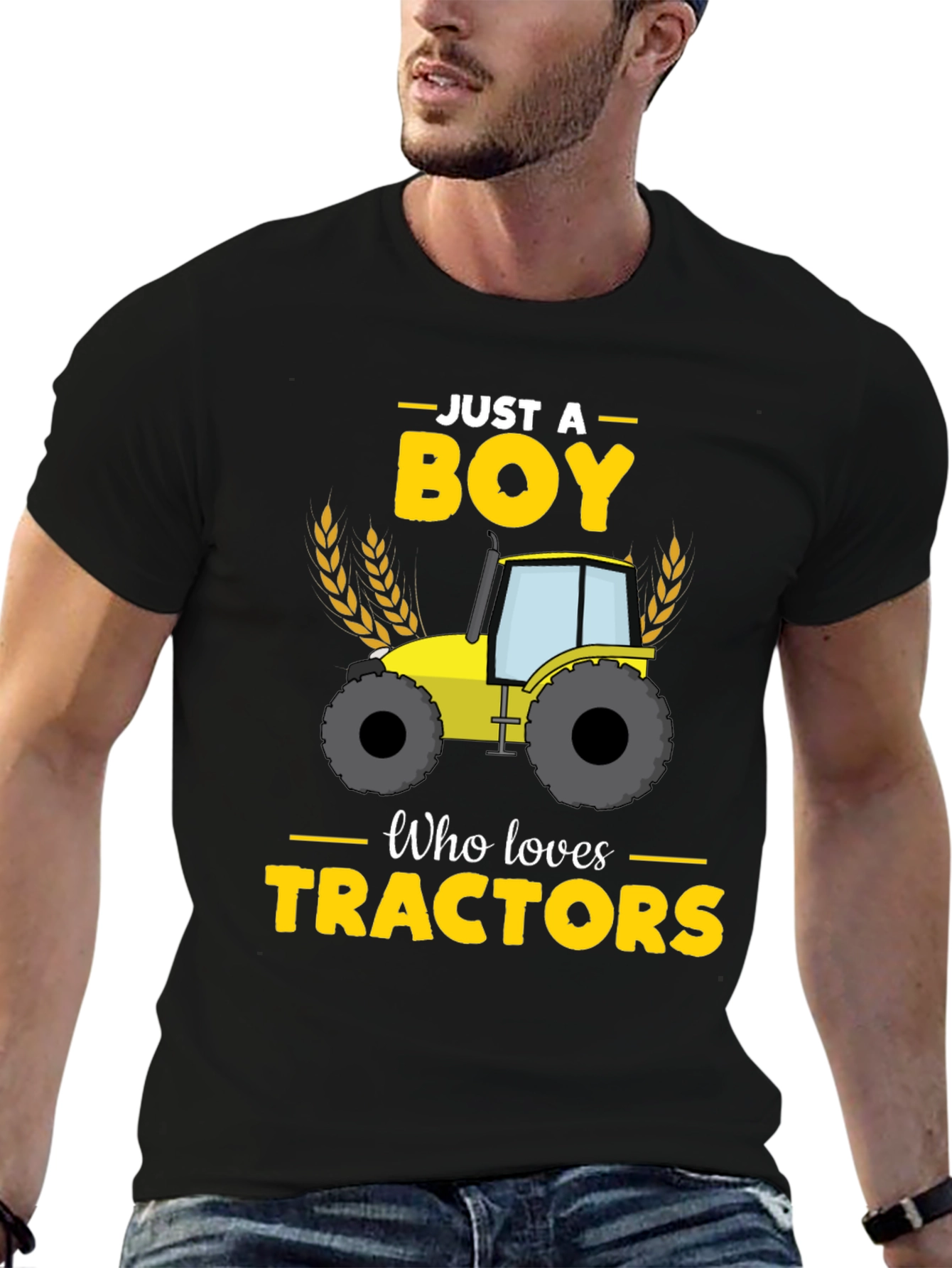 Boy Who Loves Tractors Graphic Tee