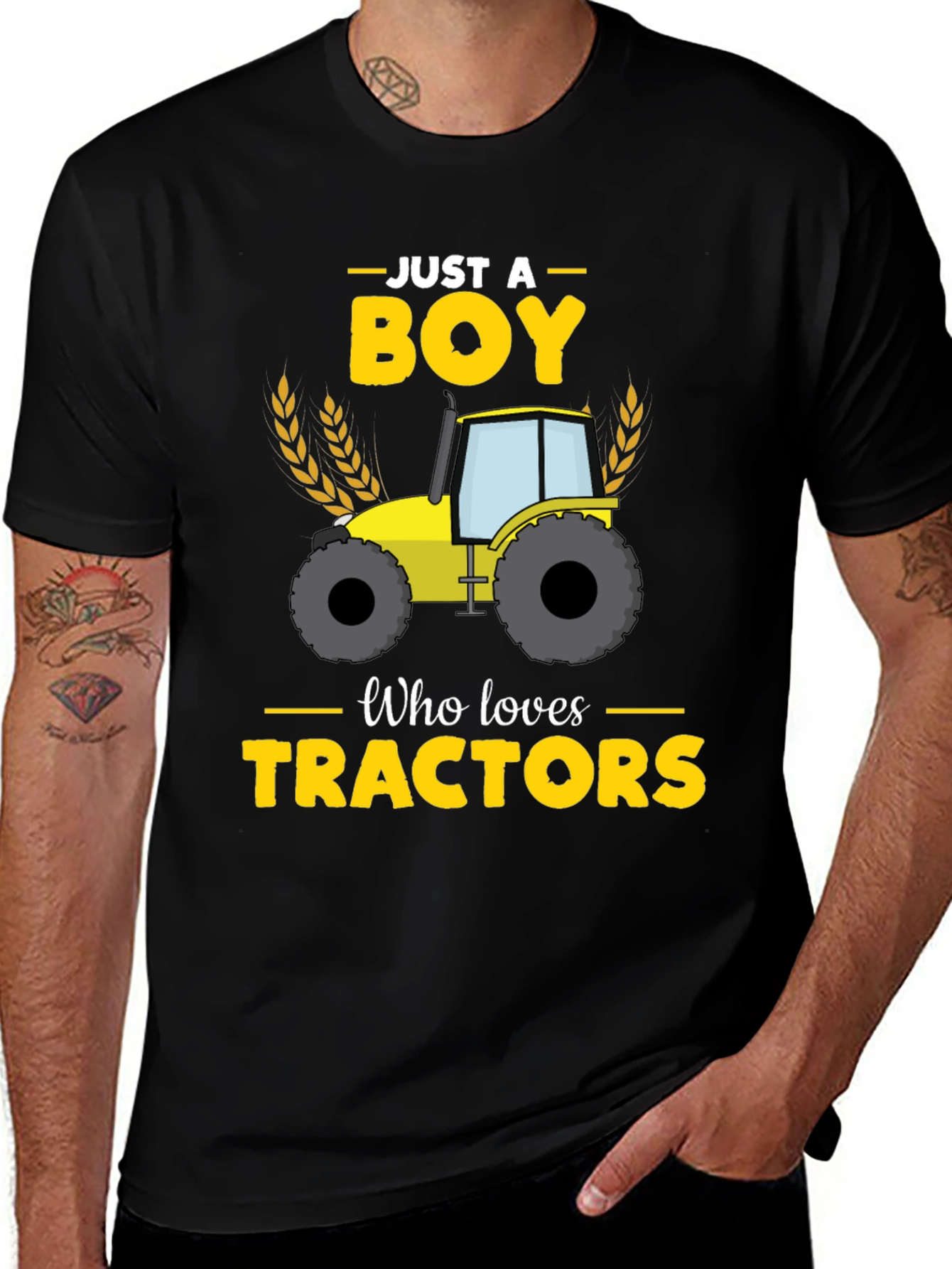 Boy Who Loves Tractors Graphic Tee