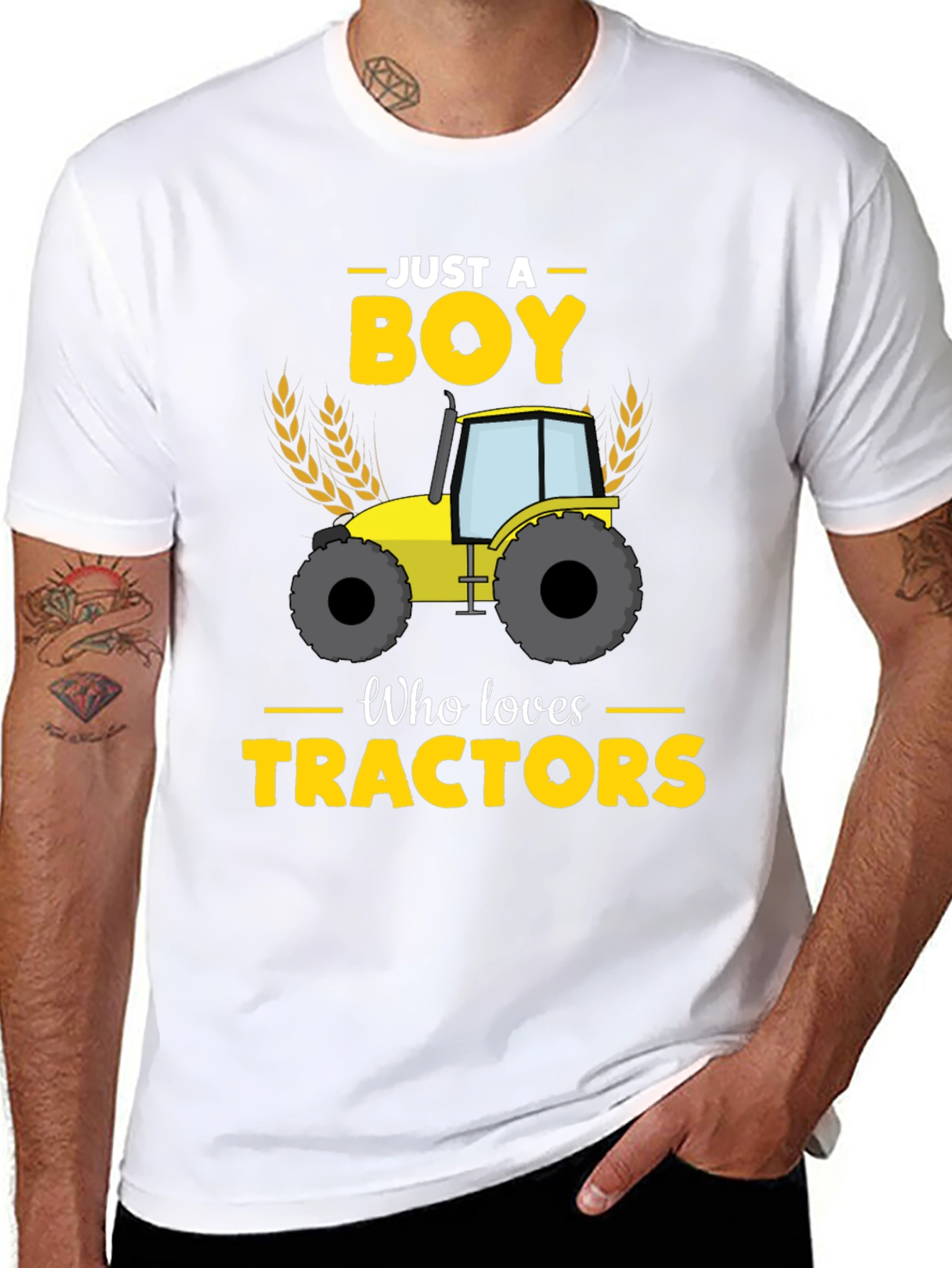 Boy Who Loves Tractors Graphic Tee