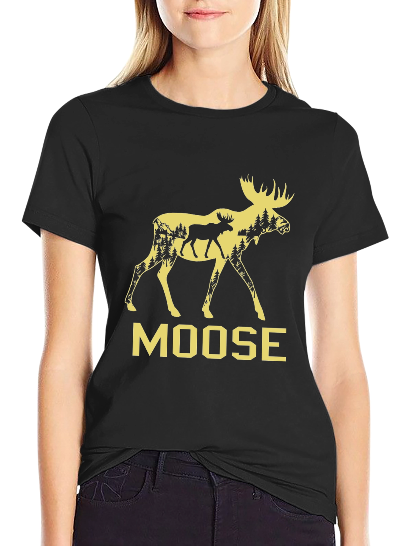 Moose Graphic Tee - Nature Inspired Mens T-Shirt