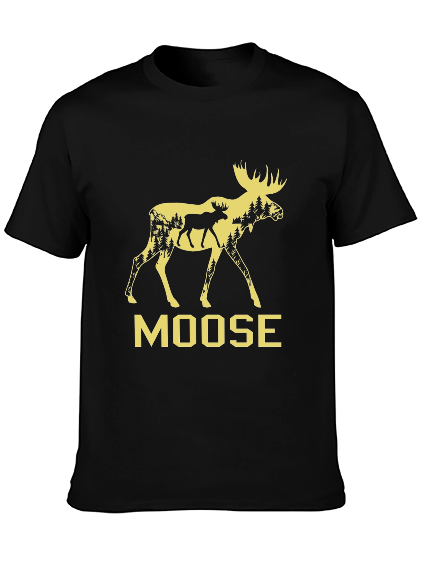 Moose Graphic Tee - Nature Inspired Mens T-Shirt