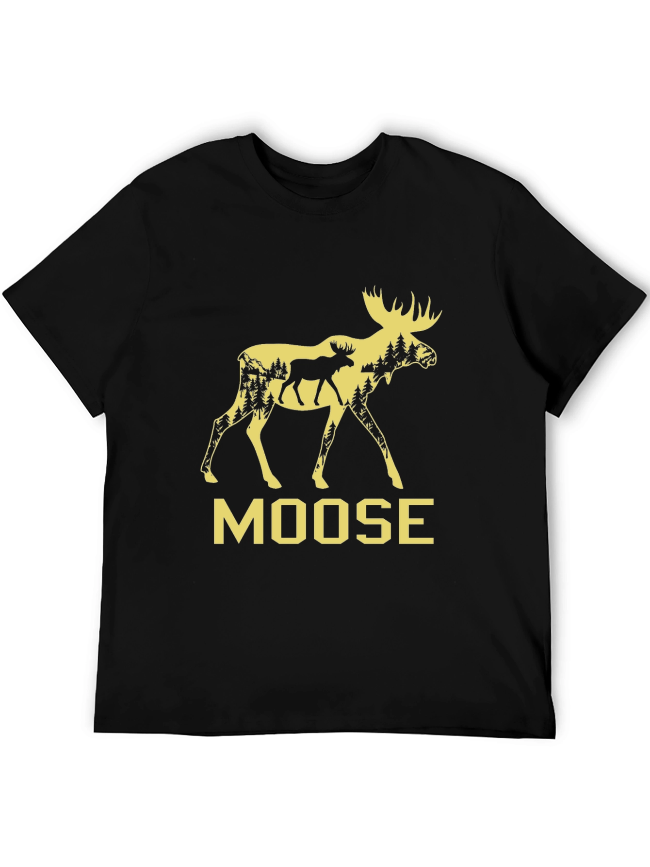 Moose Graphic Tee - Nature Inspired Mens T-Shirt