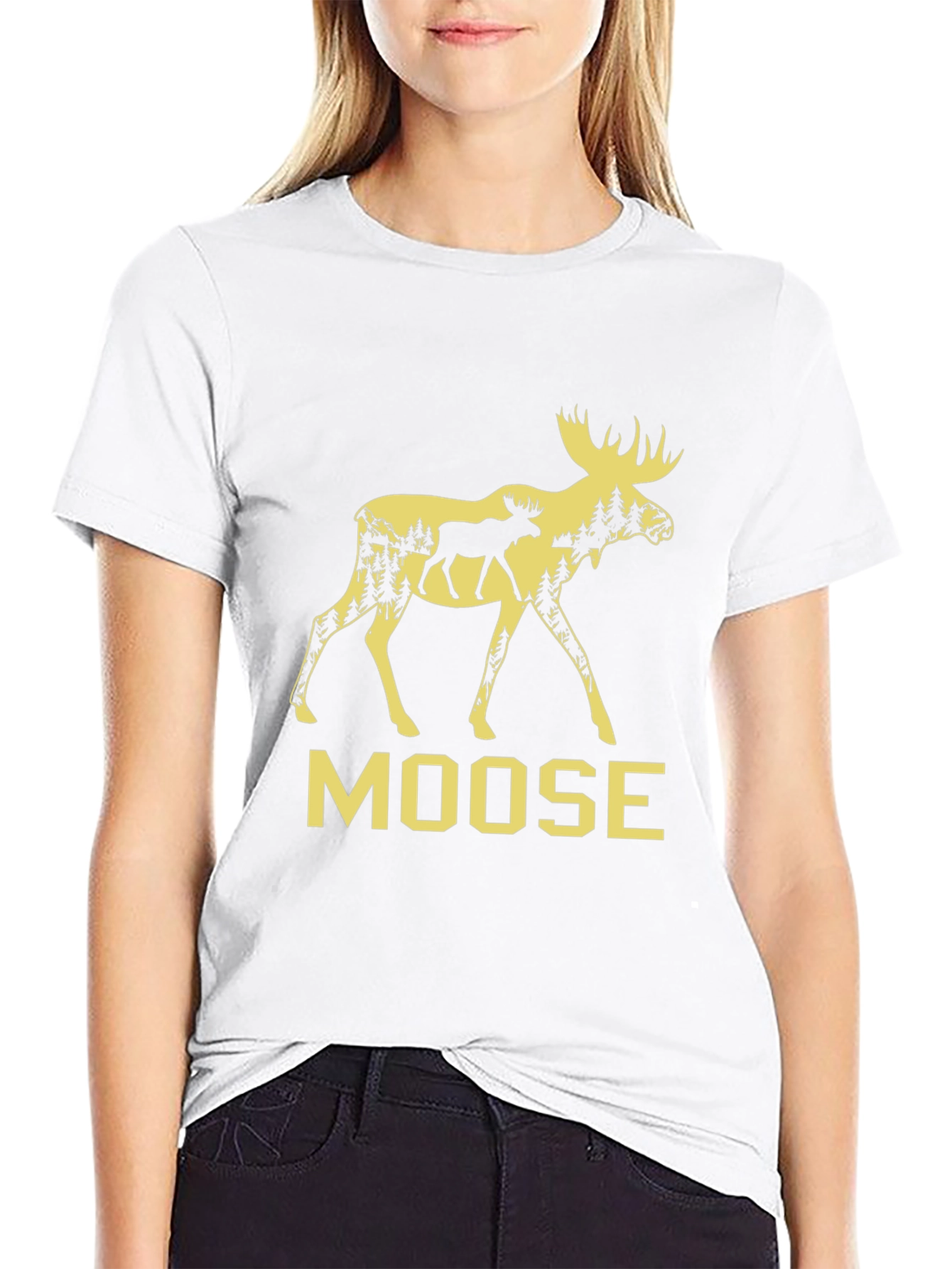 Moose Graphic Tee - Nature Inspired Mens T-Shirt