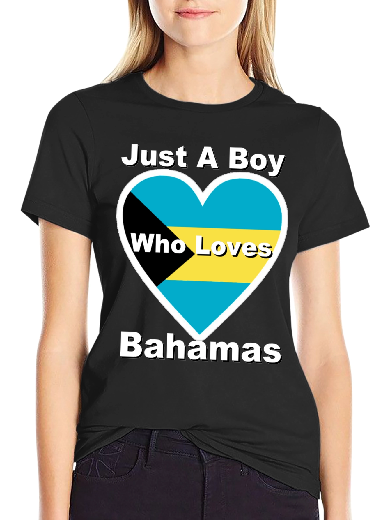 Bahamas Love Heart Graphic T-Shirt