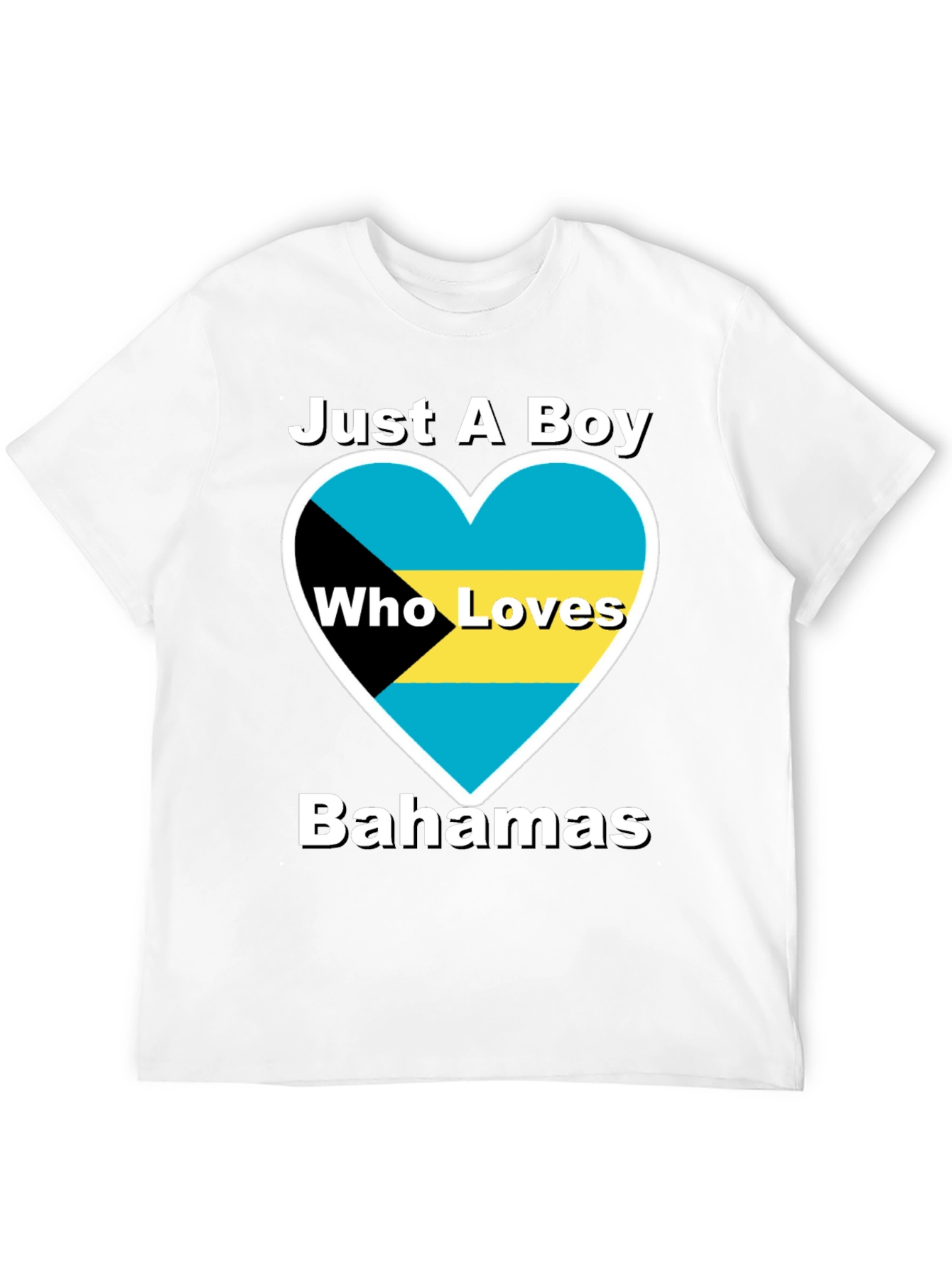 Bahamas Love Heart Graphic T-Shirt