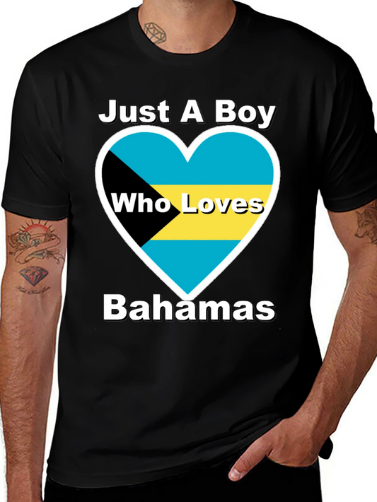 Bahamas Love Heart Graphic T-Shirt