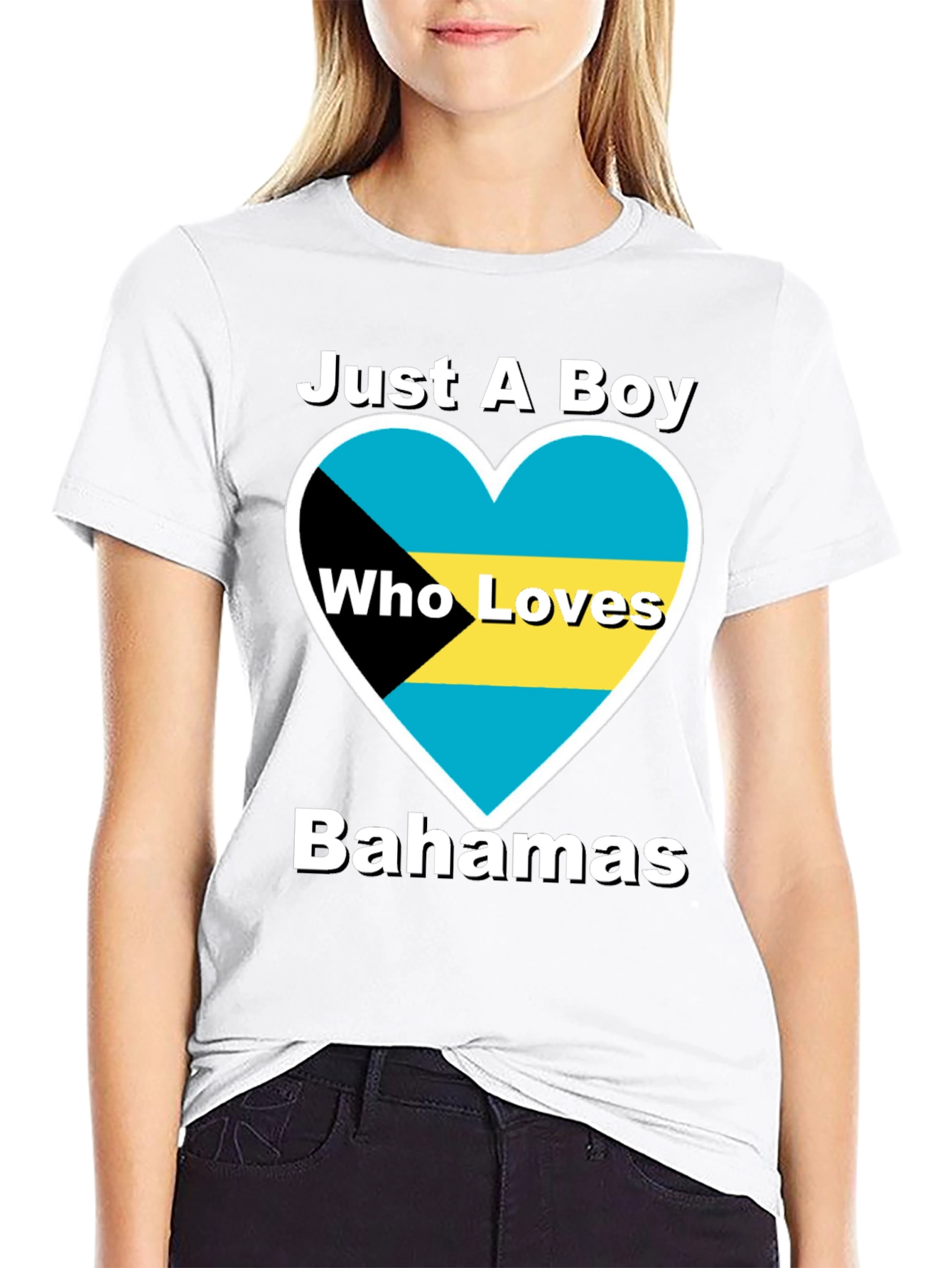 Bahamas Love Heart Graphic T-Shirt