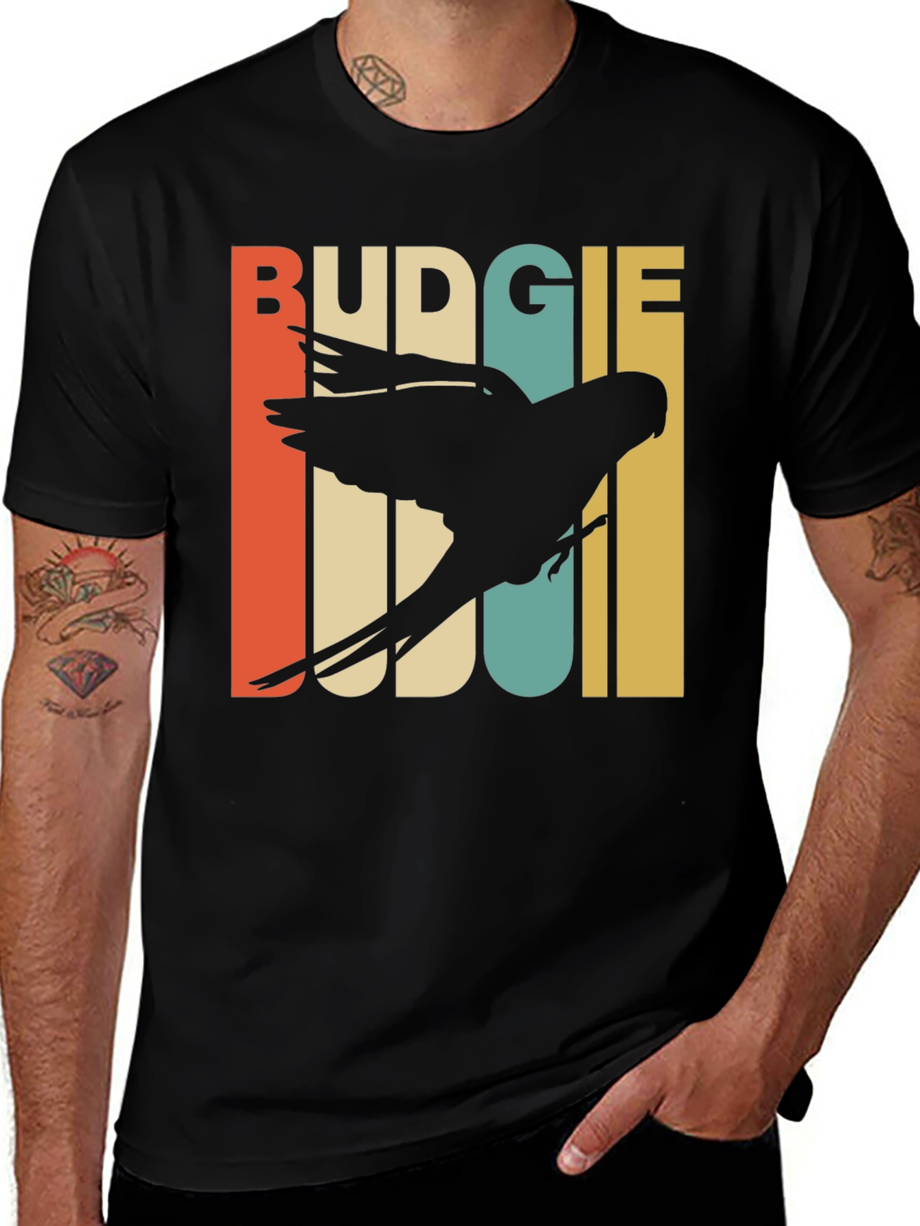 Retro Budgie T-Shirt