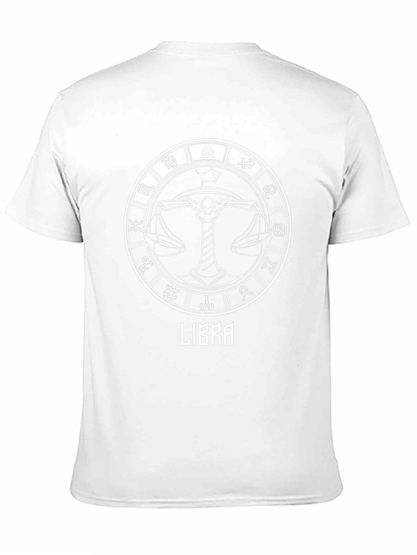 Libra Zodiac Sign Black T-Shirt