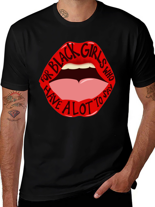 Bold Lips Graphic Tee - Black Girls Who Have A Lot to Say!