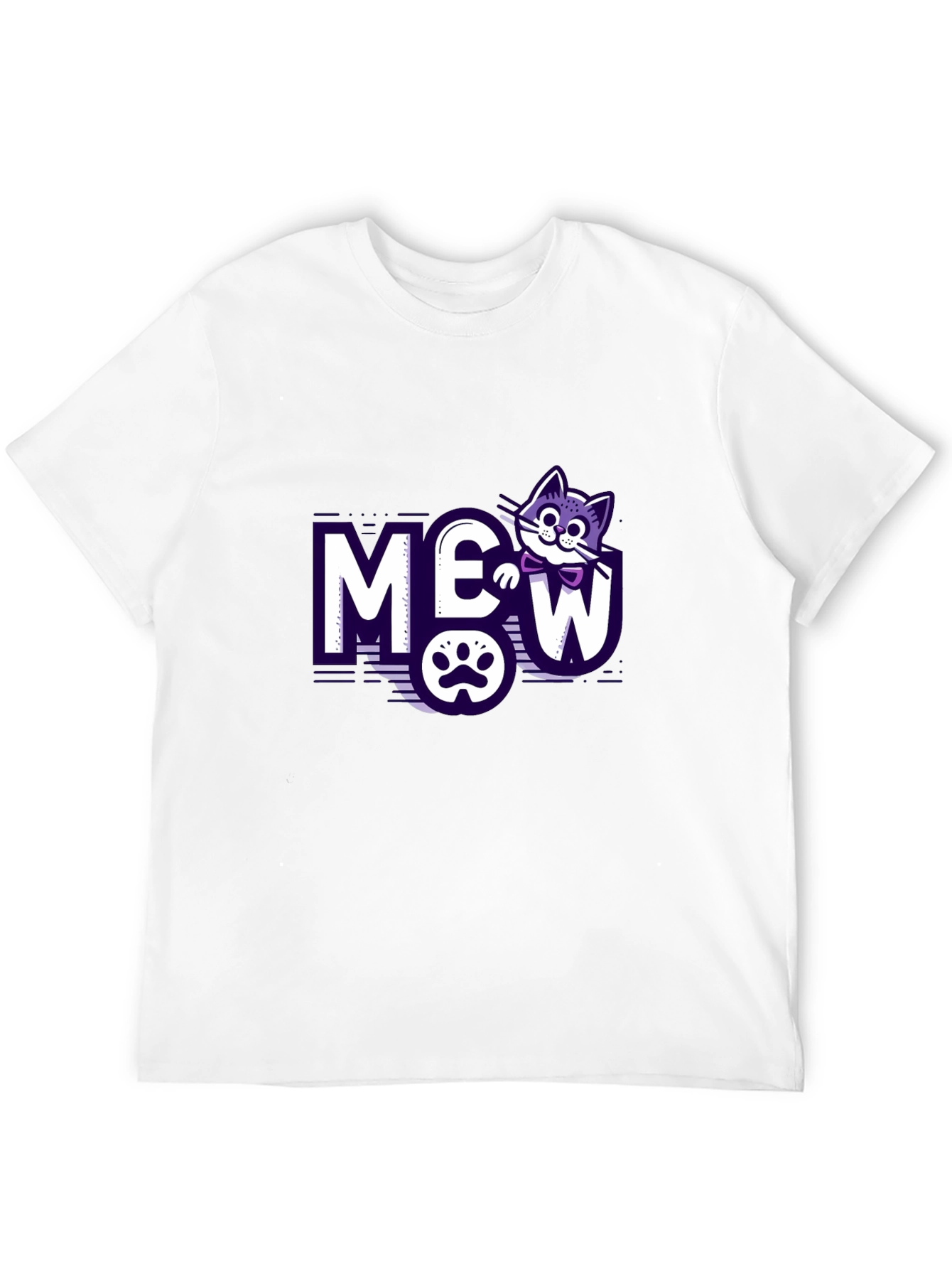 Meow Cat Graphic T-Shirt - Purrfectly Stylish!