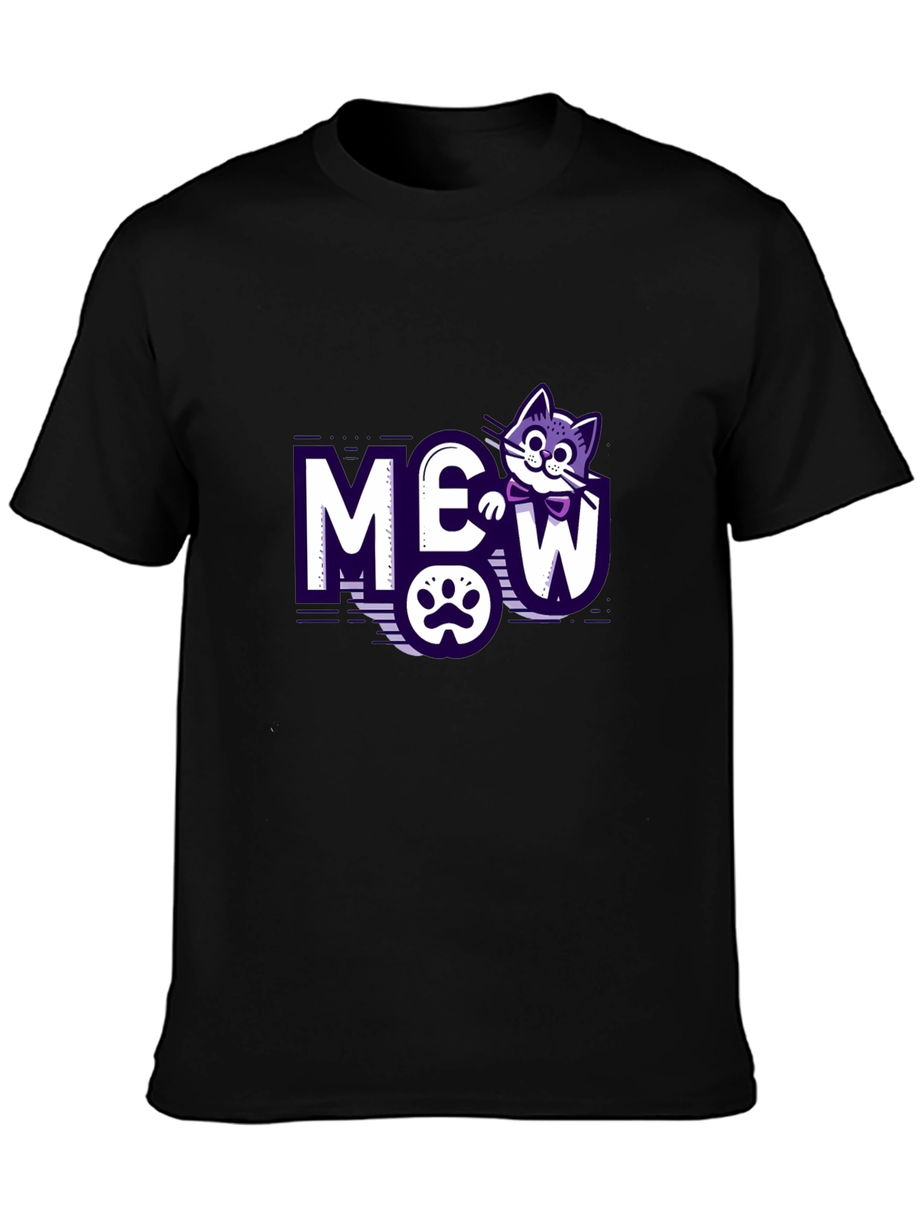 Meow Cat Graphic T-Shirt - Purrfectly Stylish!