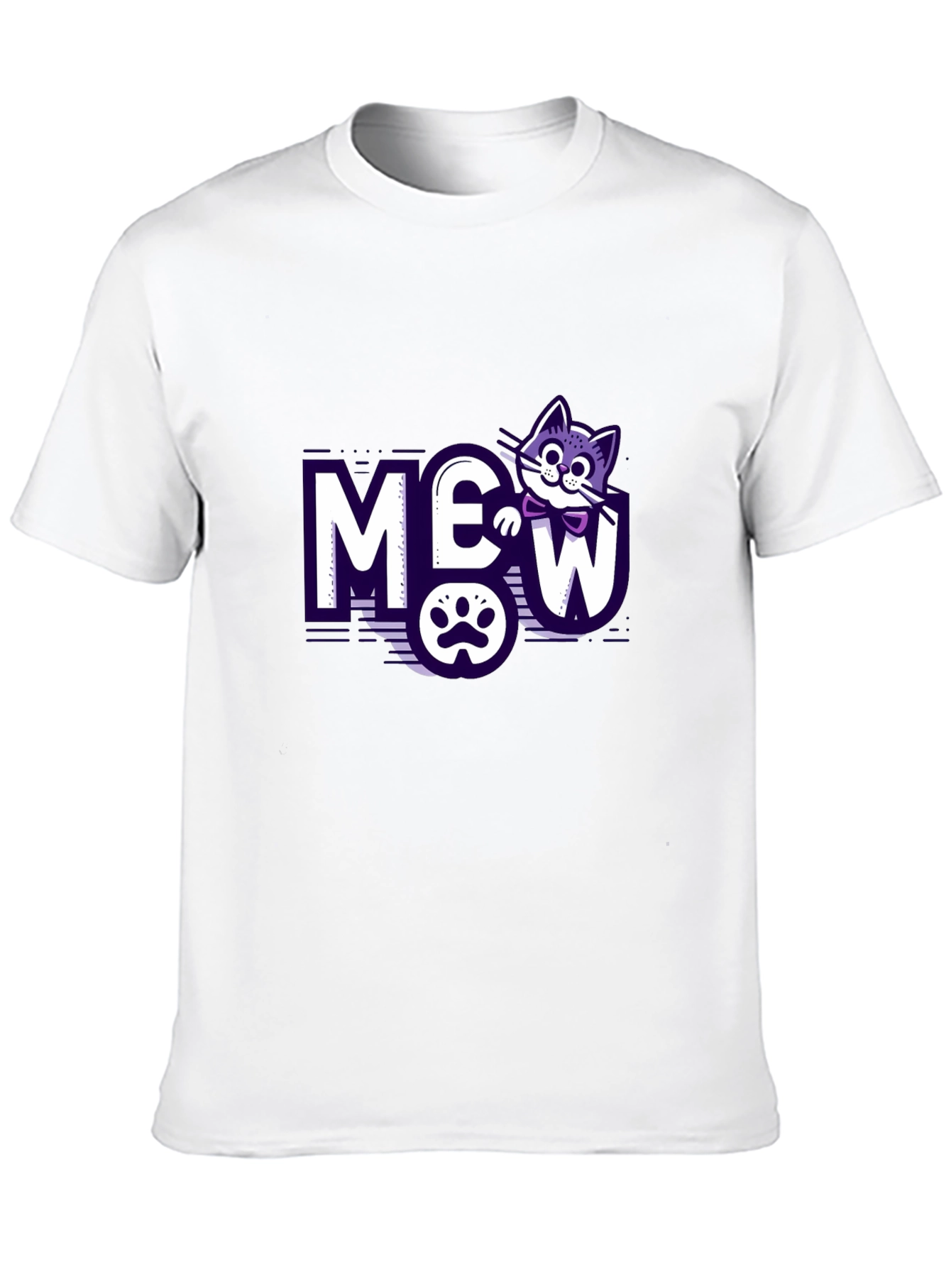 Meow Cat Graphic T-Shirt - Purrfectly Stylish!