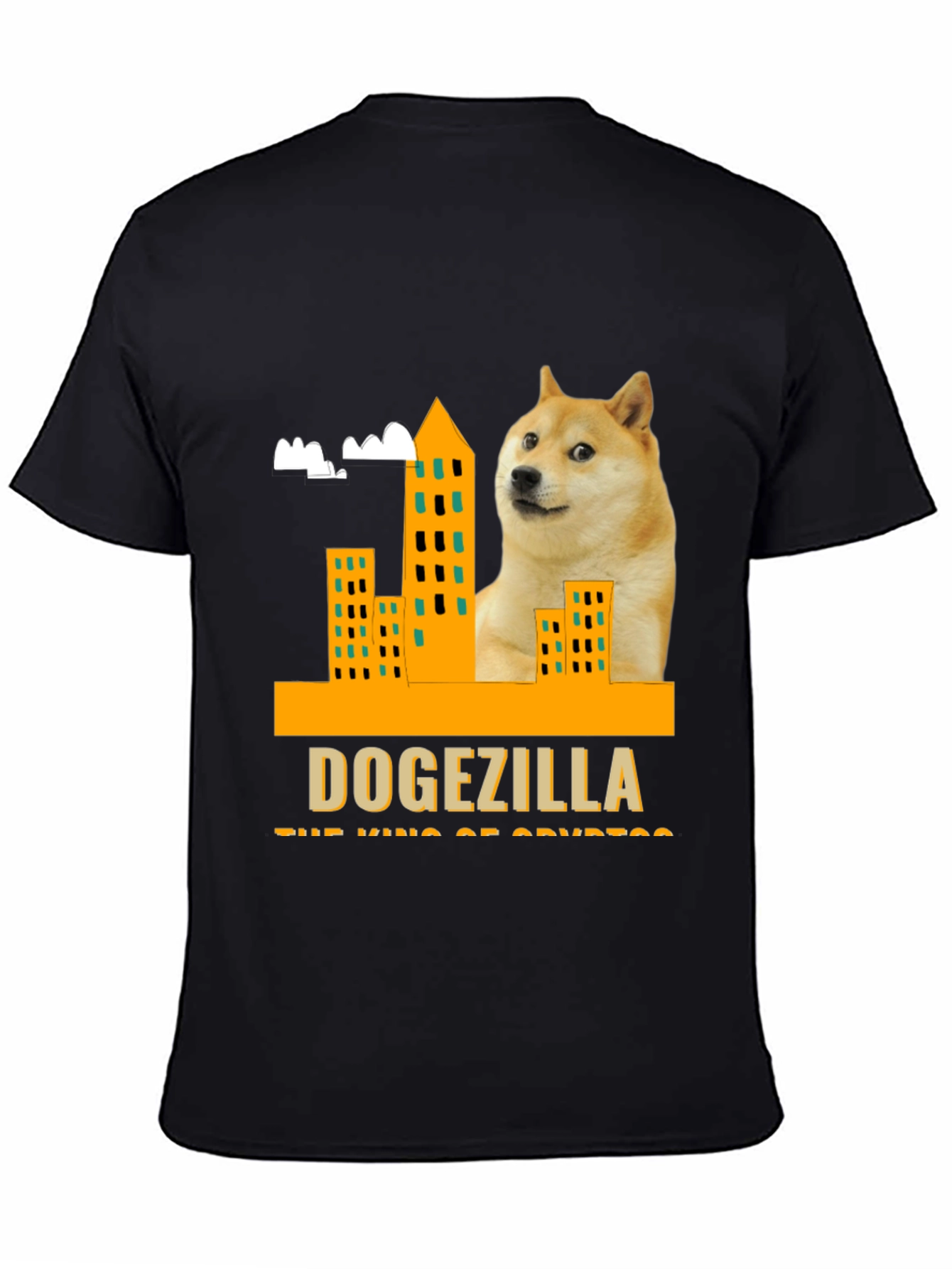 DOGEZILLA T-Shirt - King of Crypto Black Tee