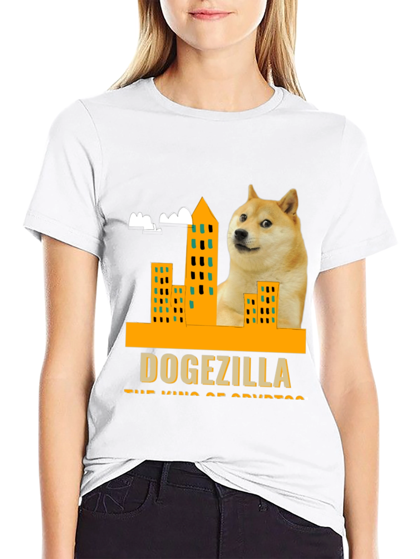 DOGEZILLA T-Shirt - King of Crypto Black Tee