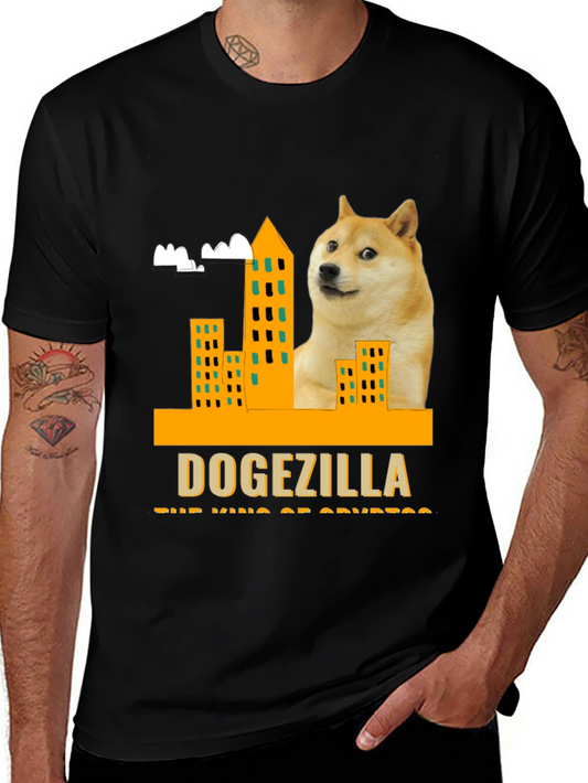 DOGEZILLA T-Shirt - King of Crypto Black Tee