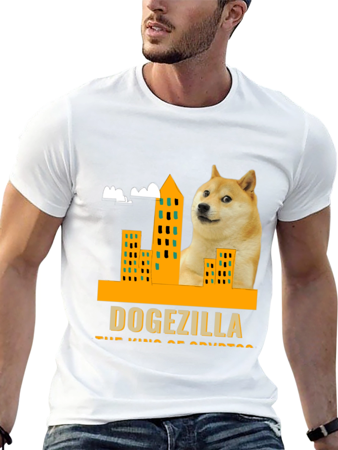 DOGEZILLA T-Shirt - King of Crypto Black Tee