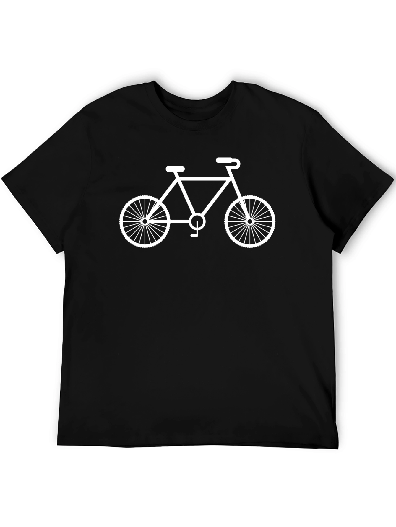 Classic Bicycle Graphic Tee - Black Cotton Shirt