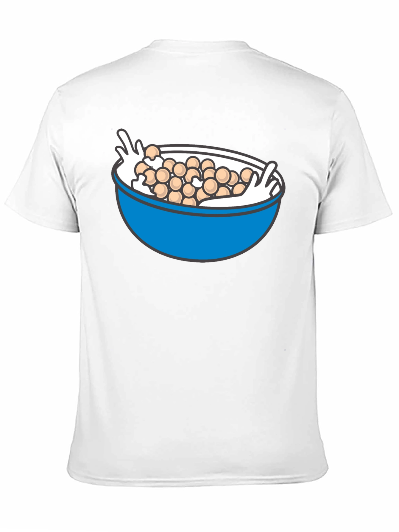 Cereal Bowl Graphic Tee - Whimsical Food Shirt
