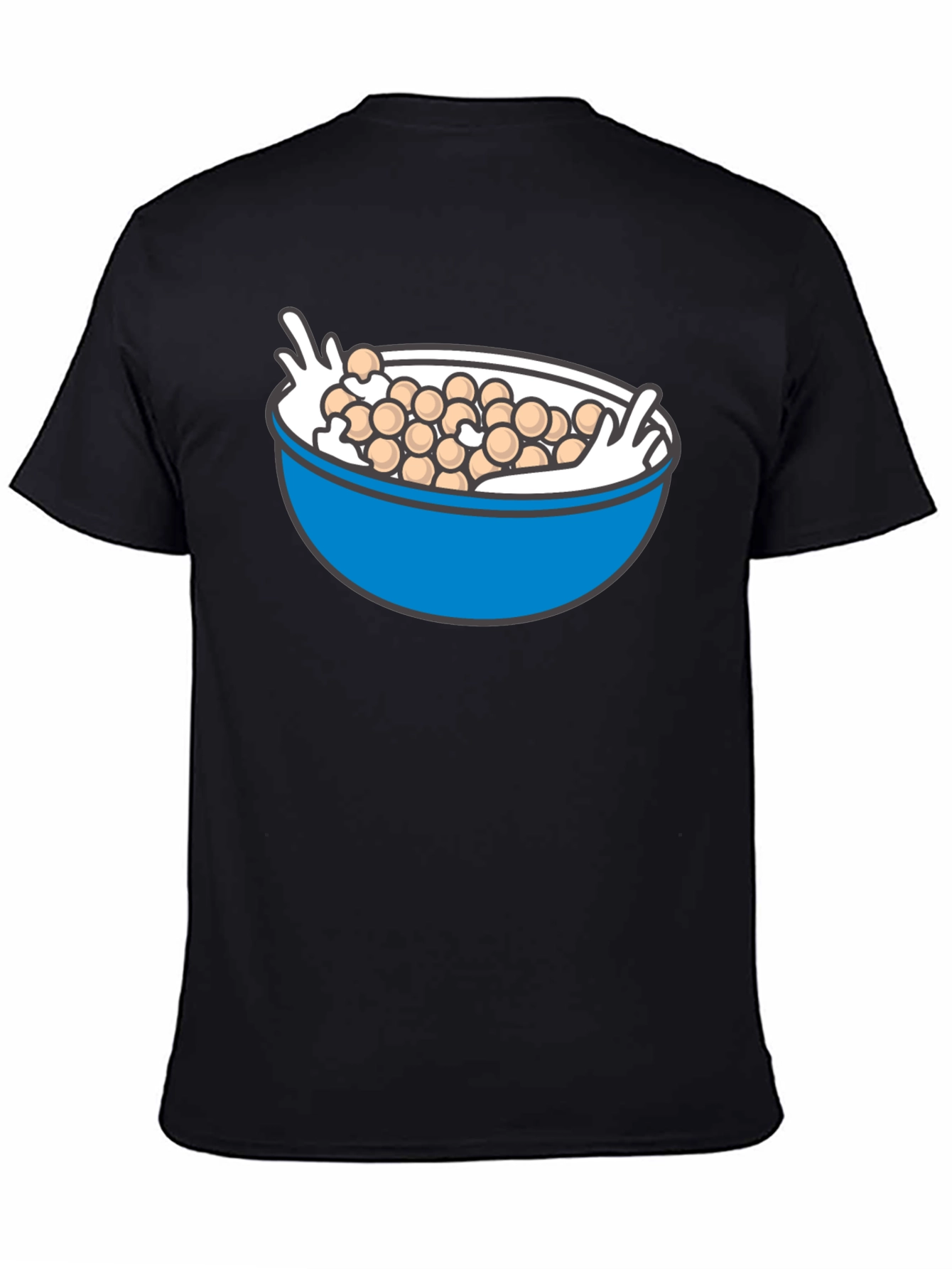 Cereal Bowl Graphic Tee - Whimsical Food Shirt