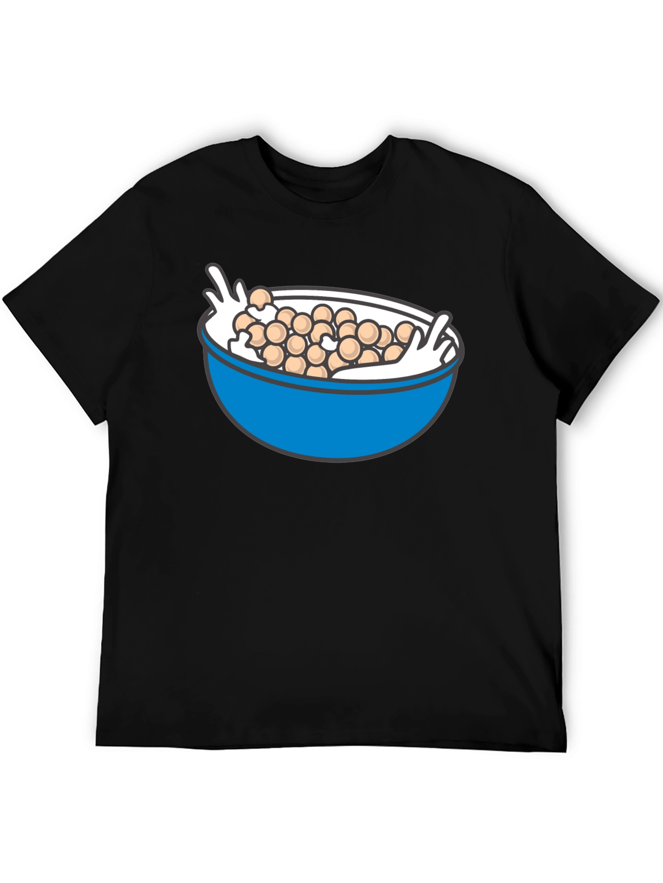 Cereal Bowl Graphic Tee - Whimsical Food Shirt