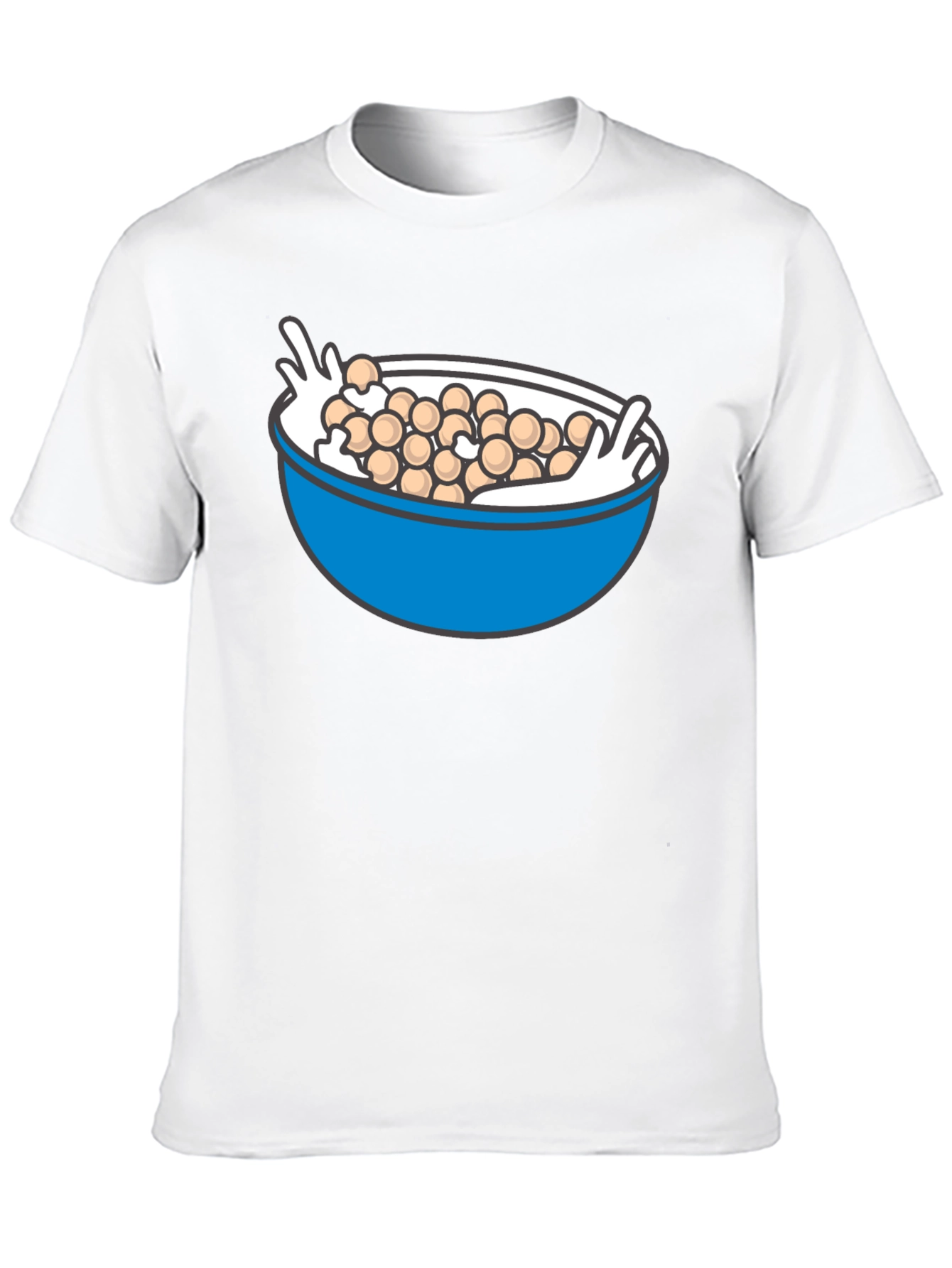 Cereal Bowl Graphic Tee - Whimsical Food Shirt